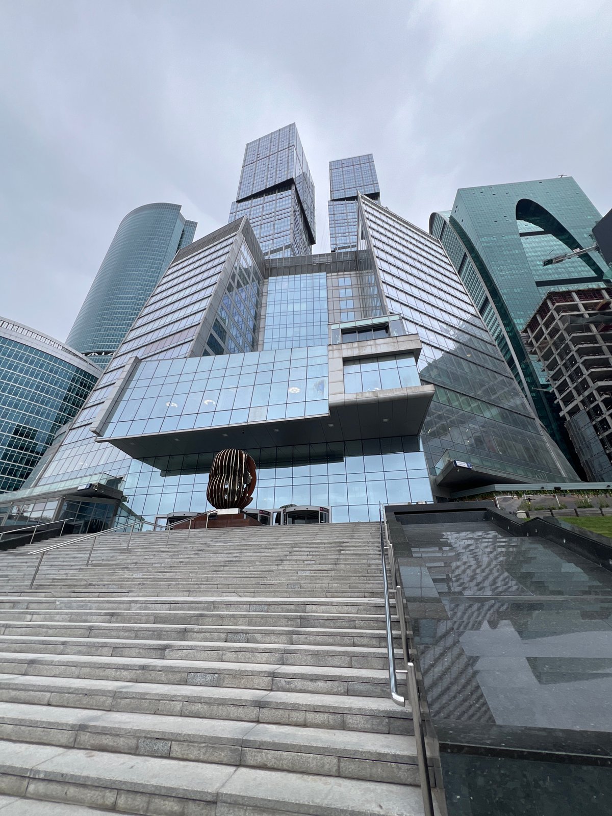 Morning views of Moscow cityscape and residential areas documented