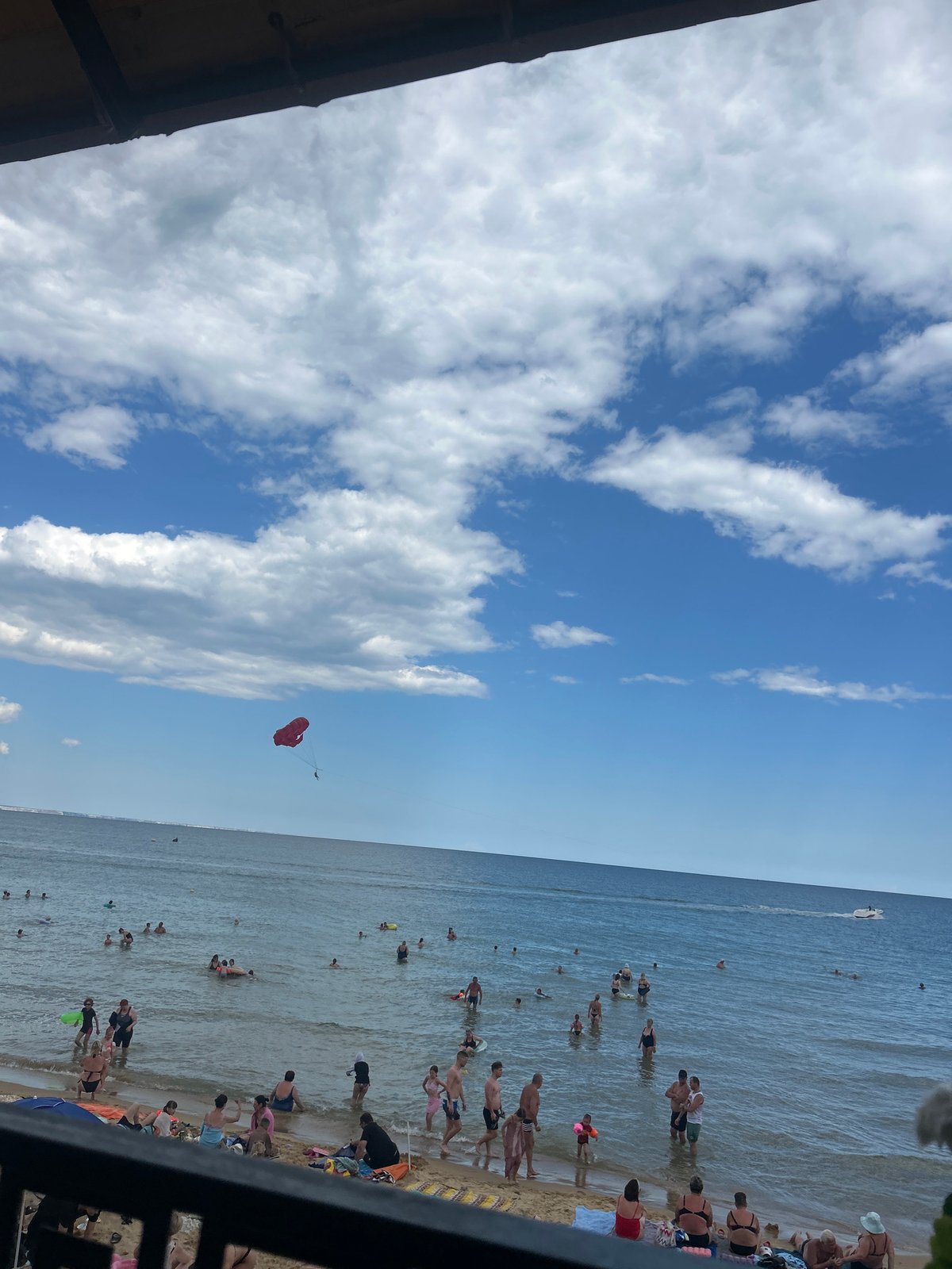 Crowded summer beach scene in Varna, Bulgaria