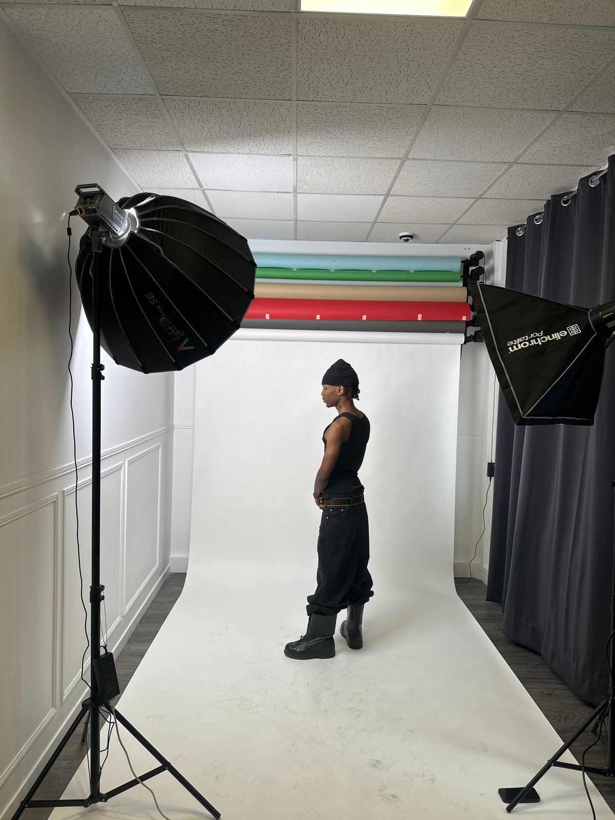Photo shoot captured at Montrouge studio Friday morning