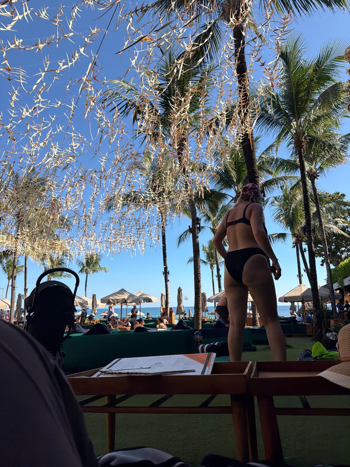 Inside a North Kuta beach club on a sunny Bali morning
