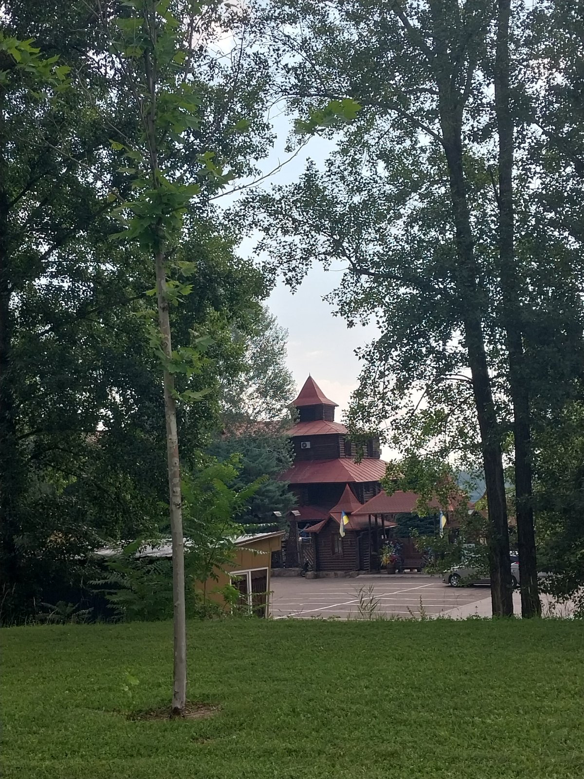 Wooden leisure complex with windmill and parkland, Dnipro