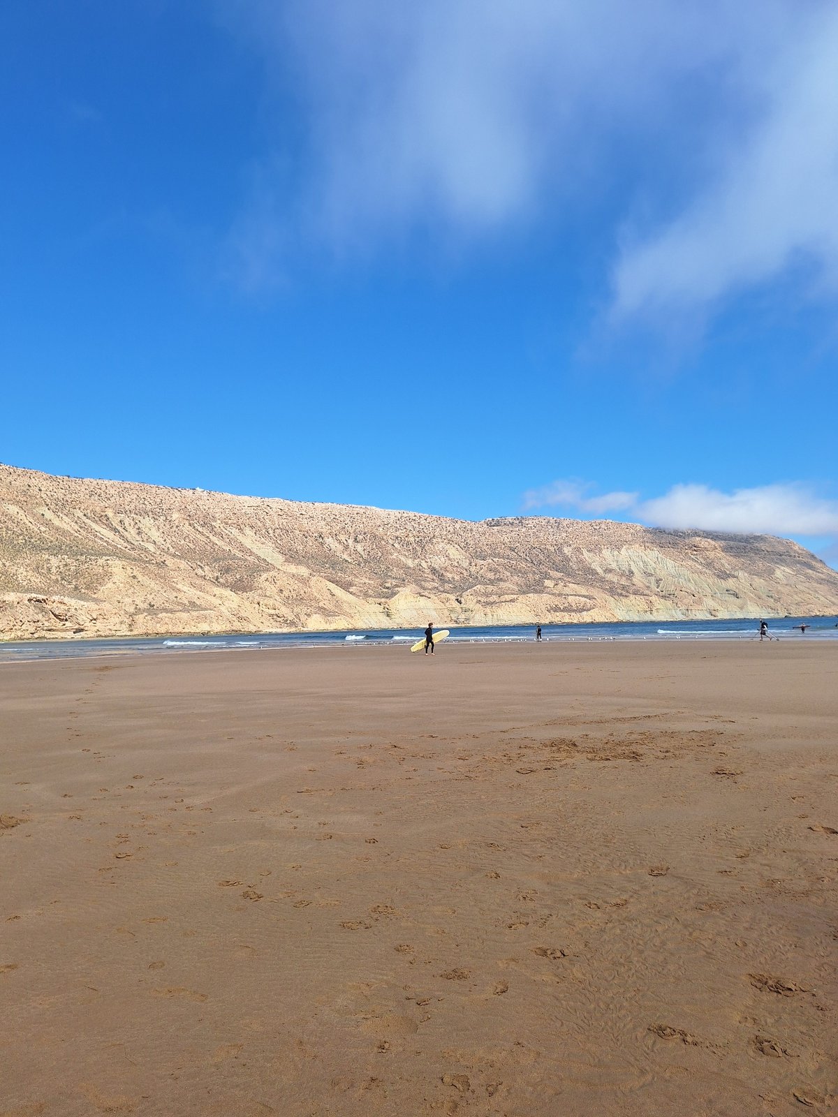 Afternoon beach activities unfold at Morocco's Imsouane surf spot