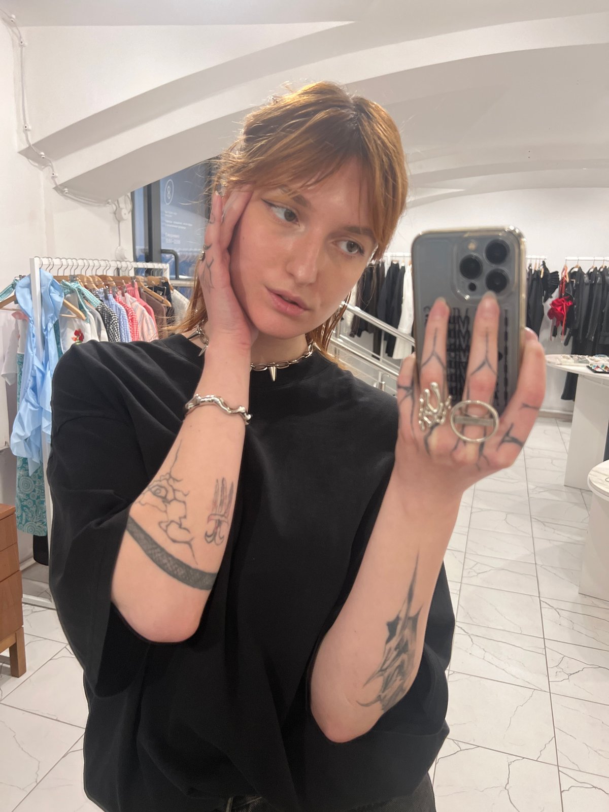 Person takes selfie indoors in Saint Petersburg