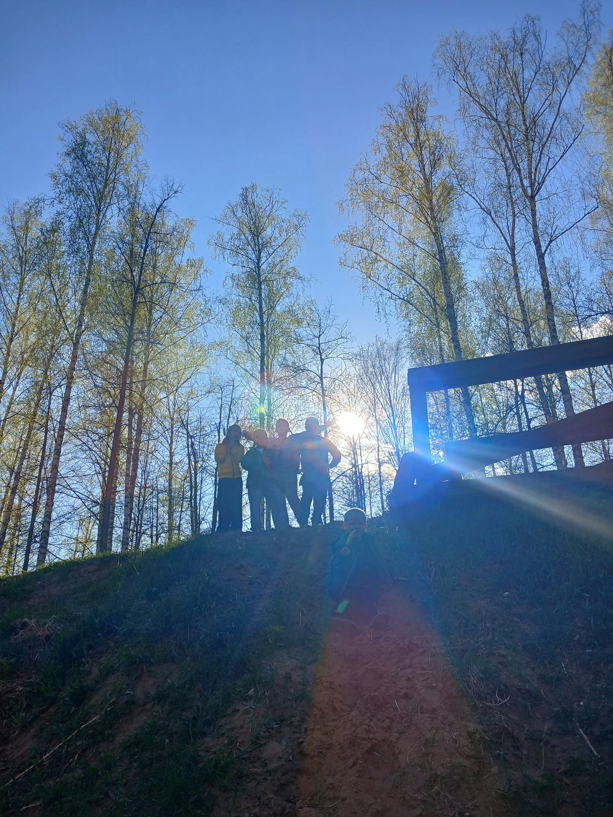 Family playground outing documented in Noviy, Russia