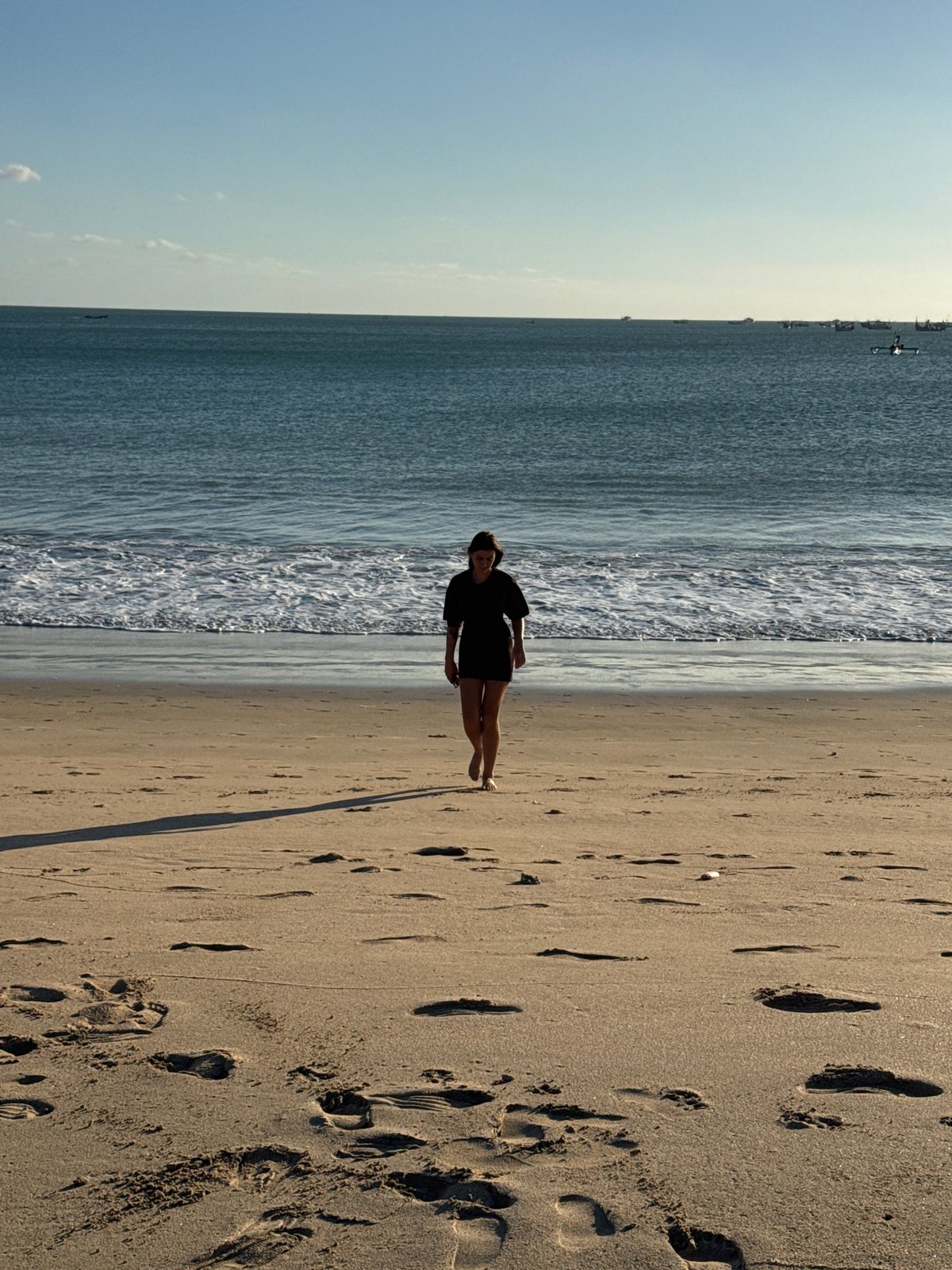 Morning beach life documented in Kuta, Indonesia