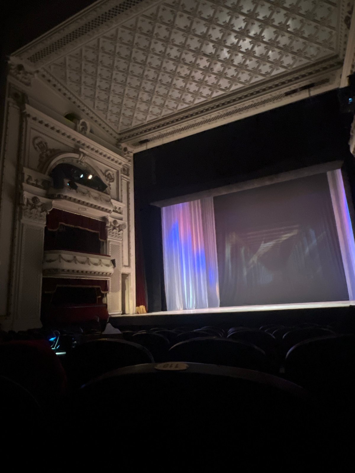 Theater interior with ornate architecture documented in Sofia