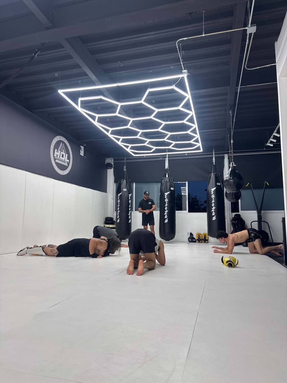 Late-night martial arts training session observed in Mexico City gym