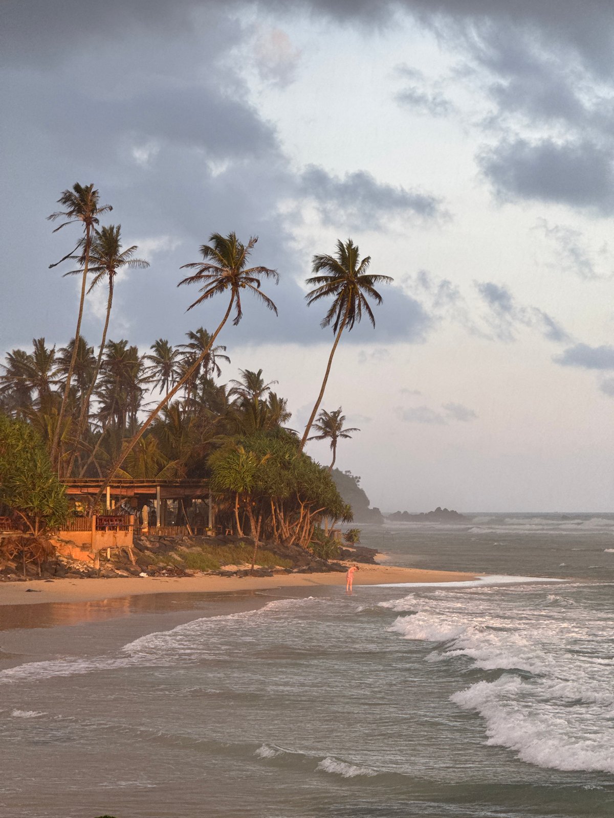 Overcast afternoon at an Ahangama beach, Sri Lanka