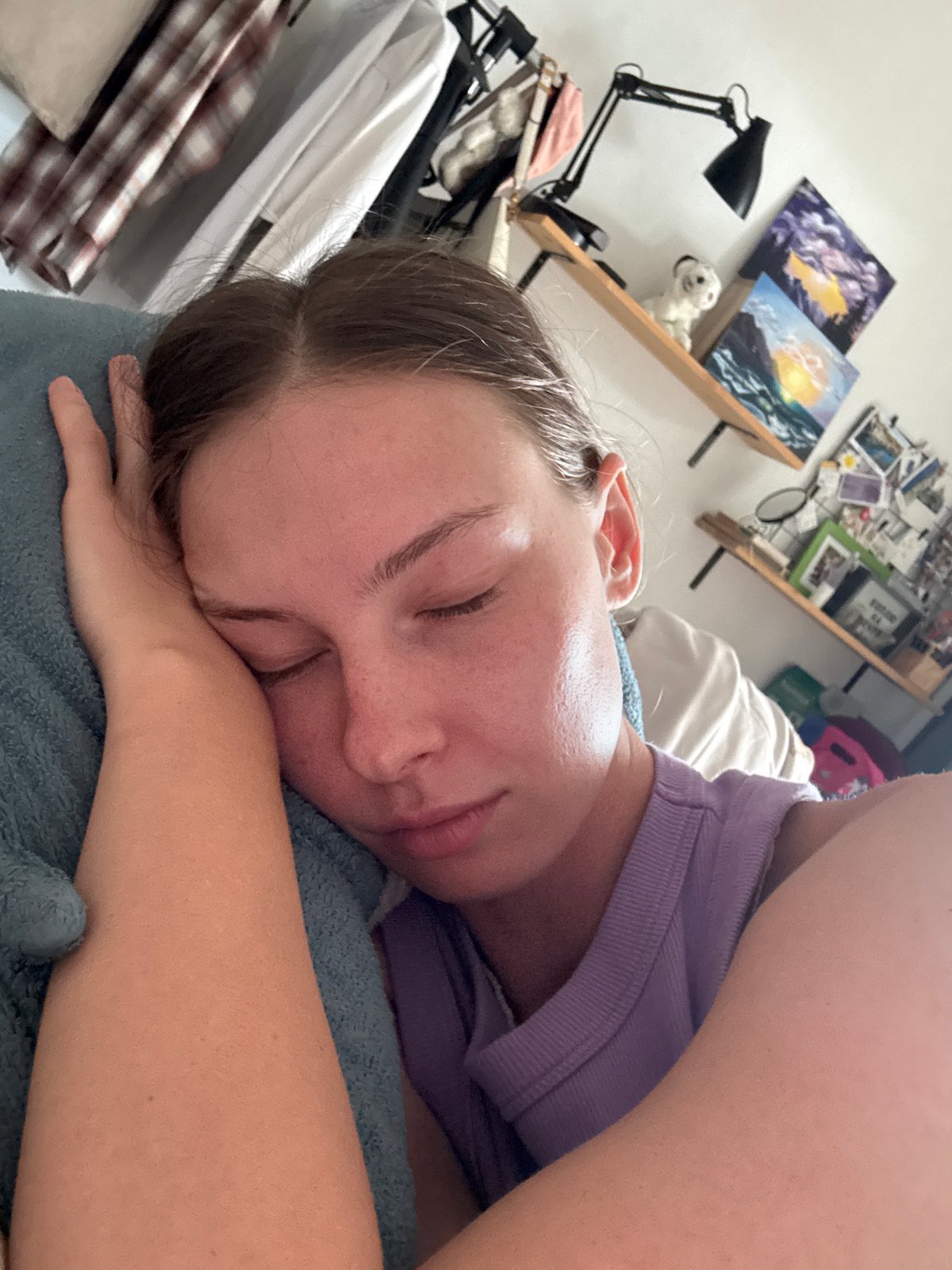 Private moments documented in Perm apartment during afternoon hours