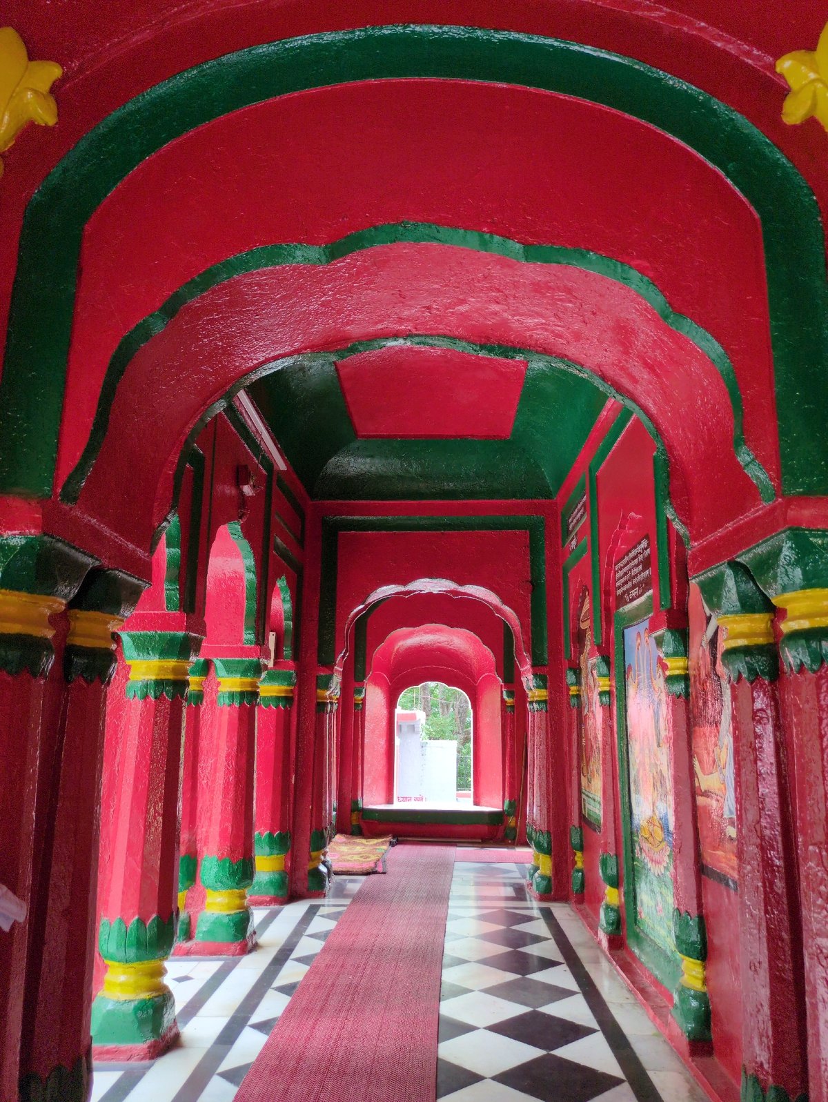 Inside and outside a vibrant Hindu temple in Mandi