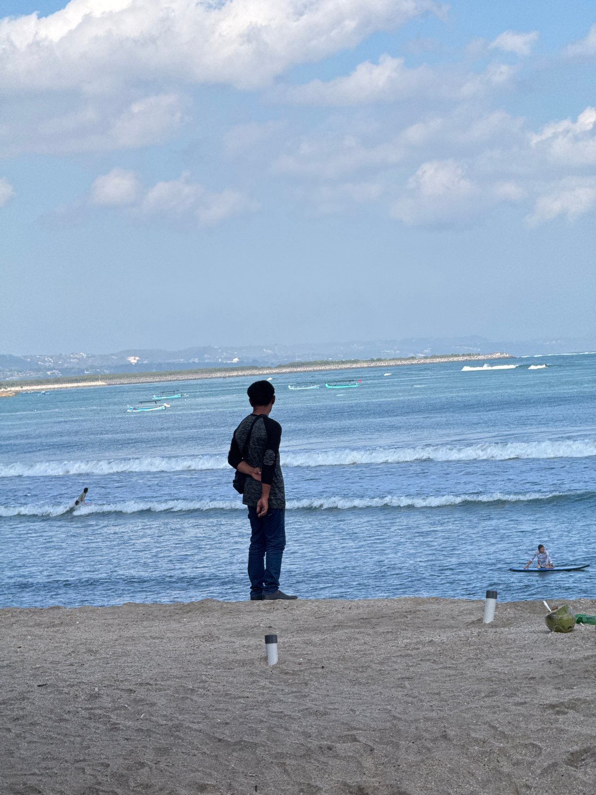 A lively morning on Kuta Beach, Bali