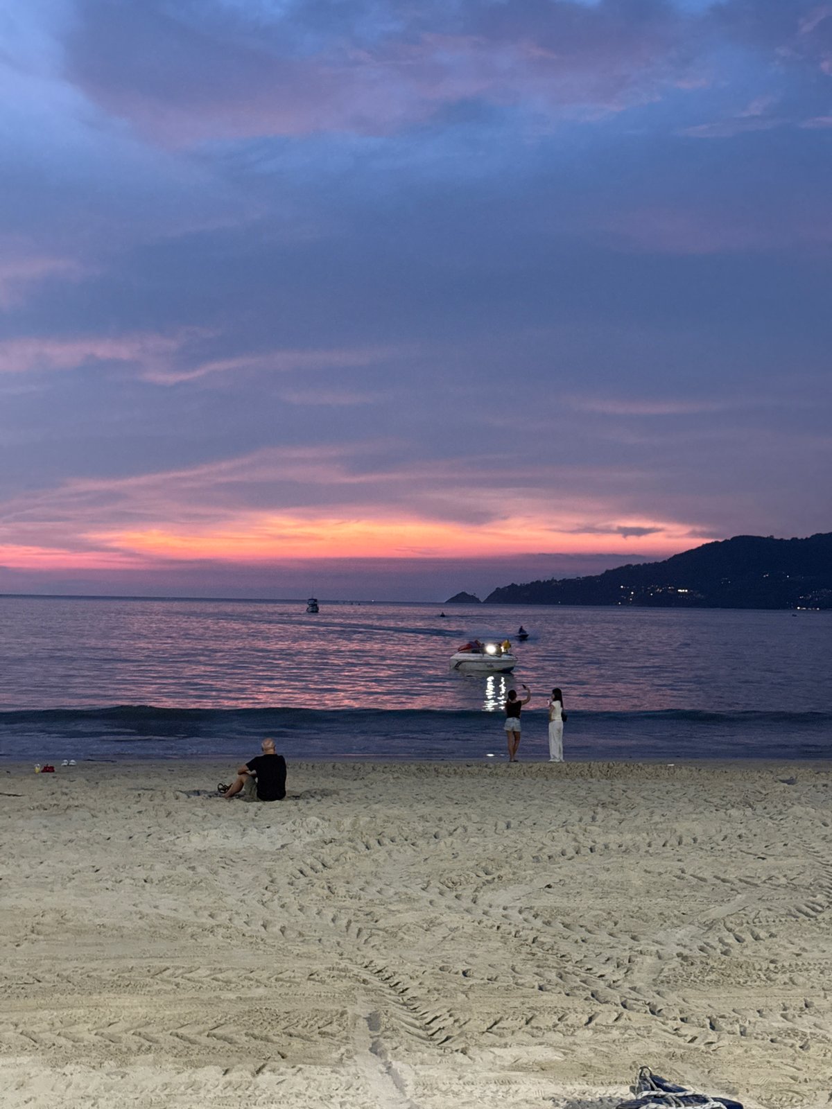 Evening scenes captured across Patong beach area