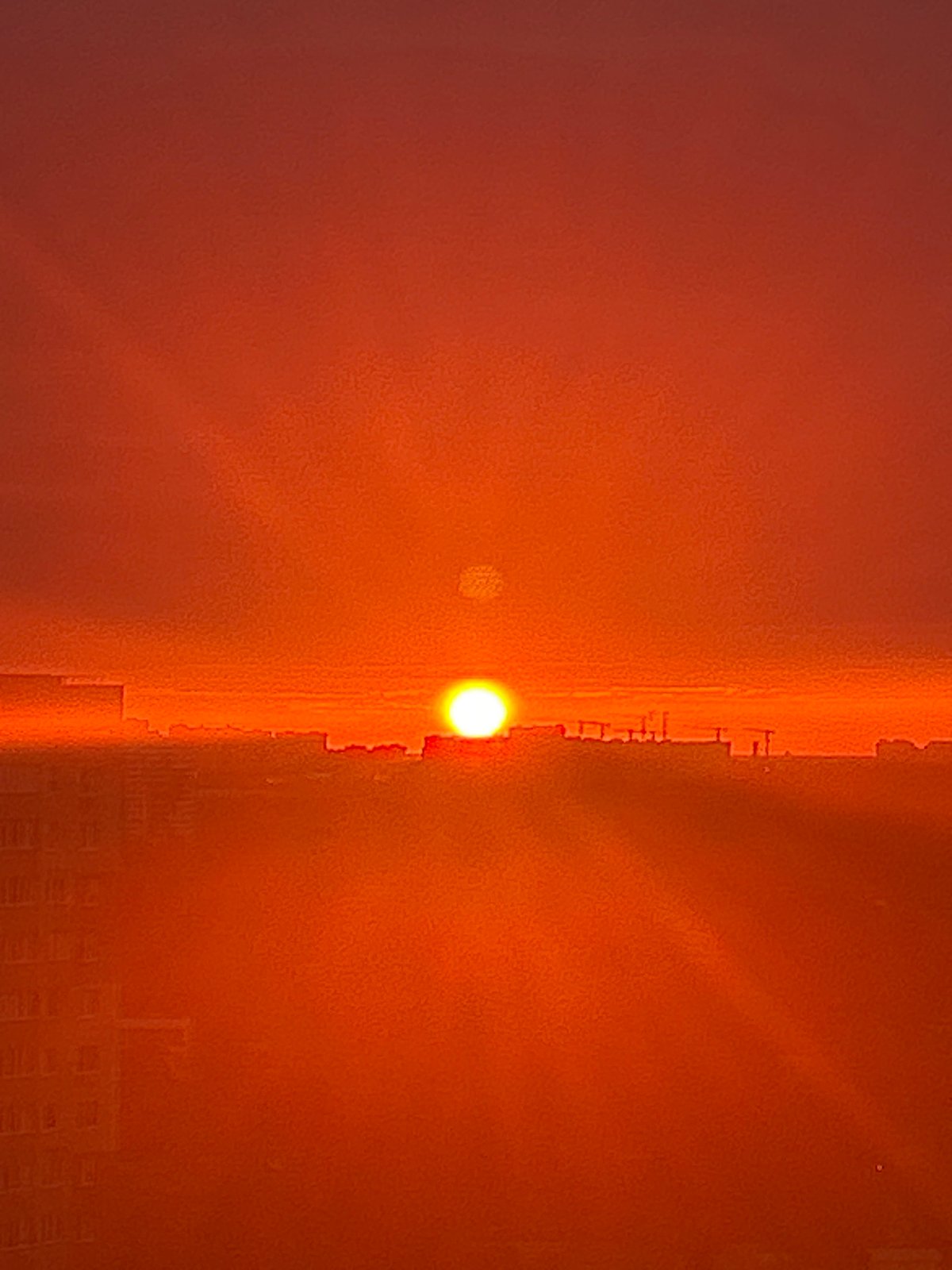 Vivid summer sunset over Ivanteyevka, shot from multiple angles