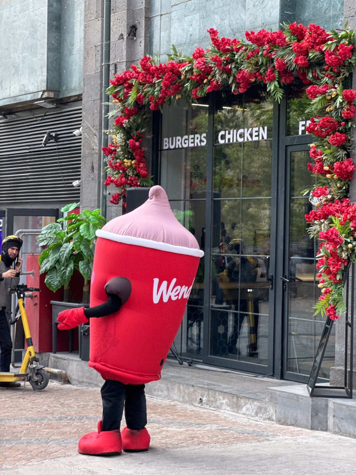 Wendy's mascot spotted on Yerevan streets during morning hours