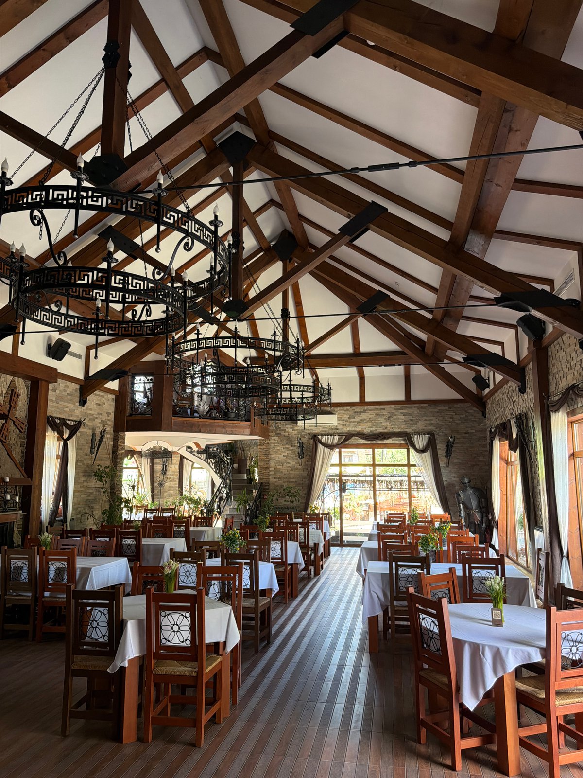 Lunch at a charming garden restaurant in Gorna Malina, Bulgaria