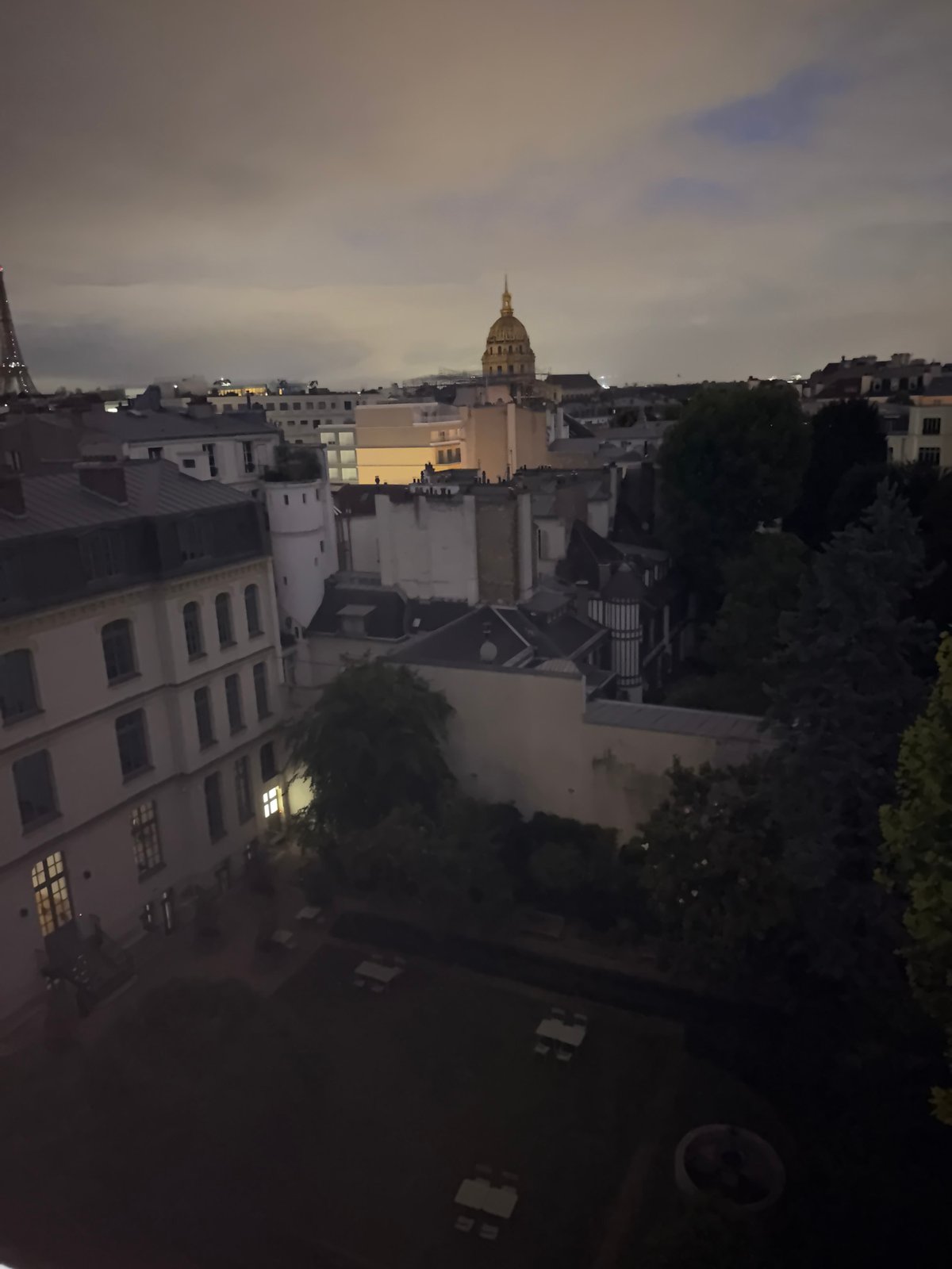 Late night Paris skyline photography captures iconic landmarks
