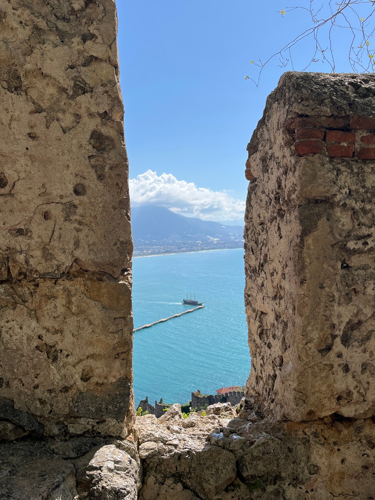 Morning views capture Alanya's Mediterranean coastline and historic castle