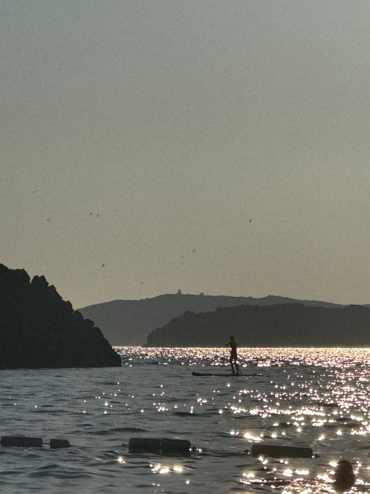 Paddleboarding and beach time off the Sveti Stefan coast