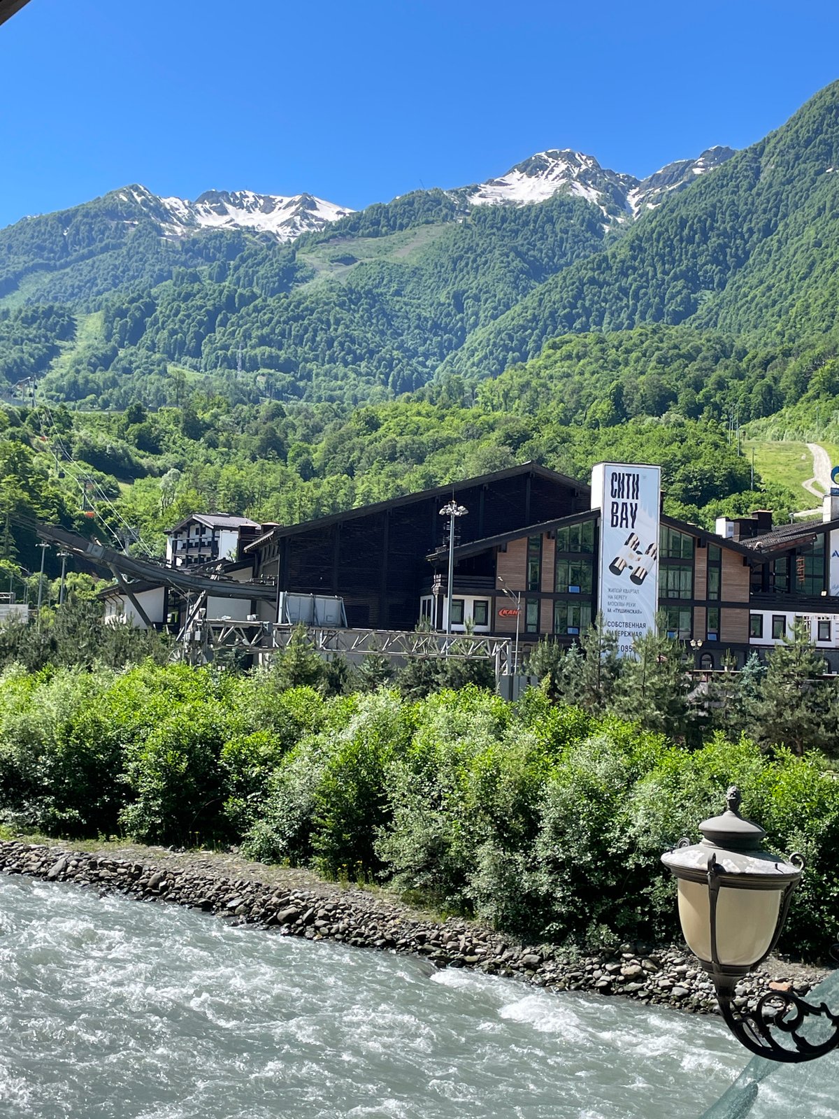 Morning stroll through Rosa Khutor resort, Estosadok