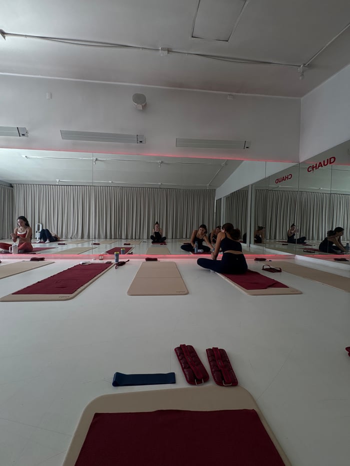 Women attend fitness class at Mexico City studio