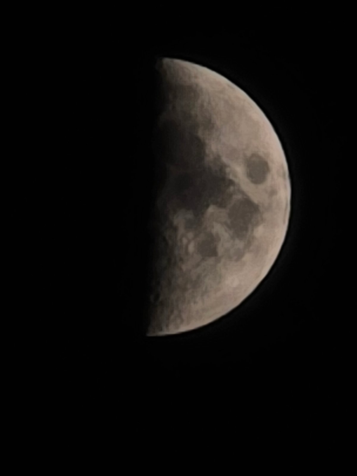 Half-moon over Czechia on the summer solstice