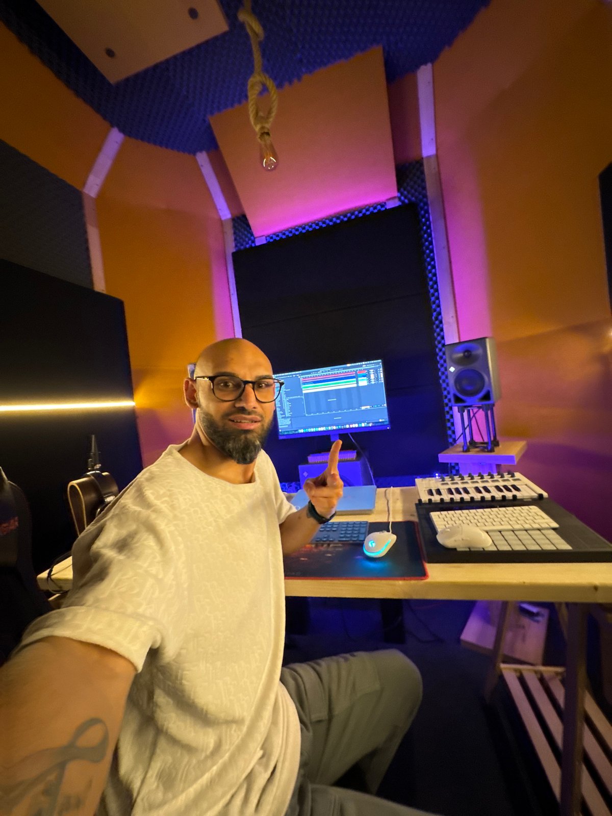 Man Points at Audio Software in Plovdiv Recording Studio