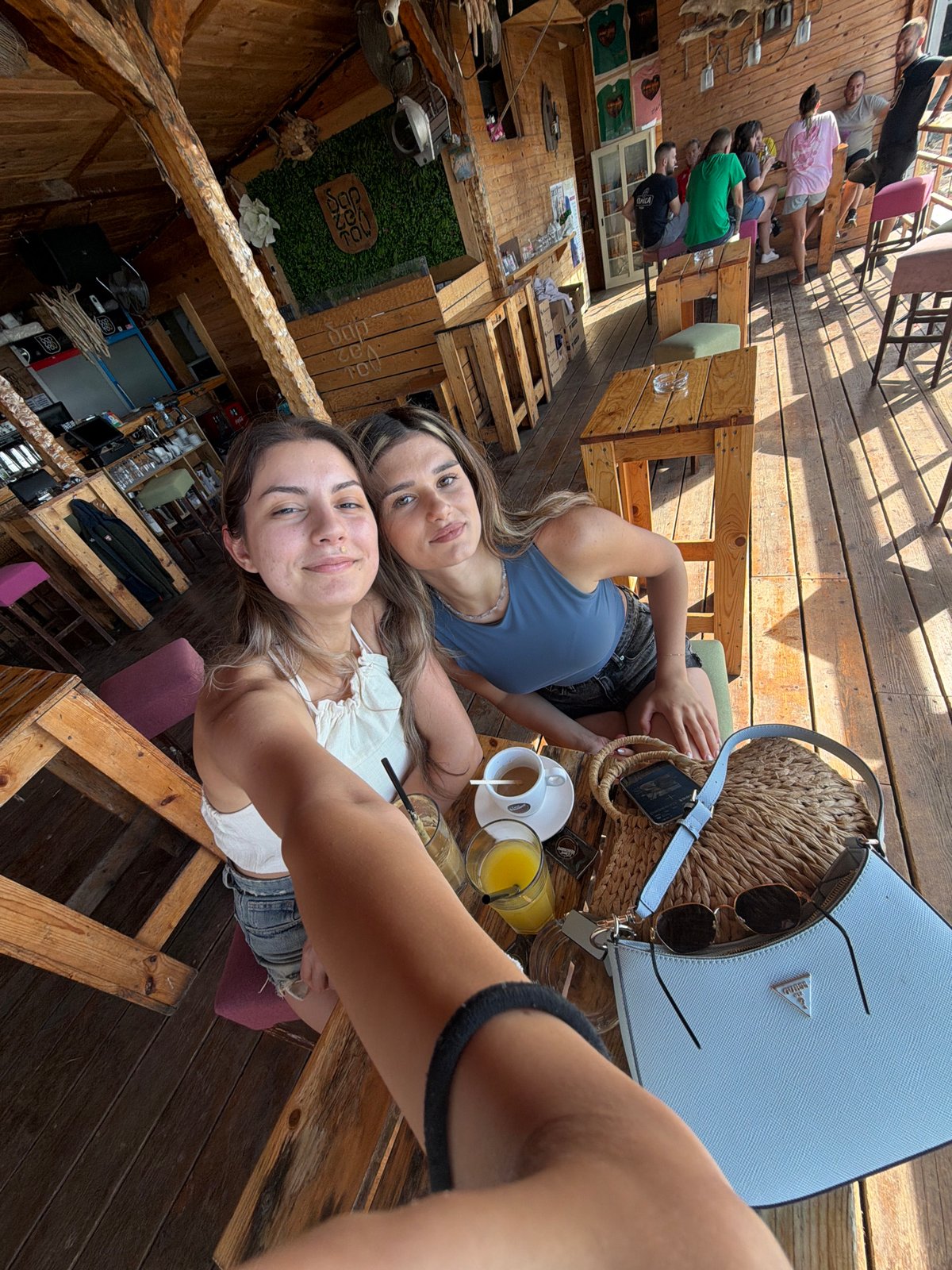 Coffee and sea views at a Black Sea coastal bar