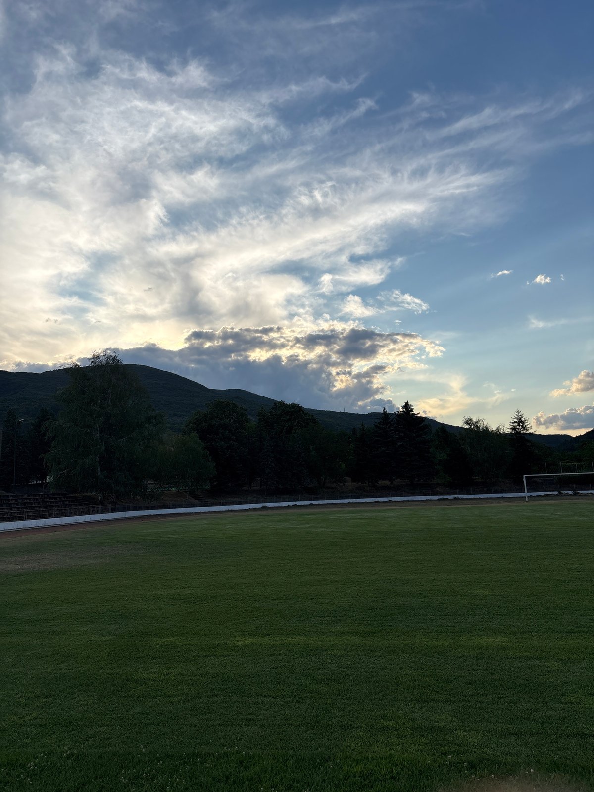 Afternoon at a small sports ground in Boboshevo, Bulgaria
