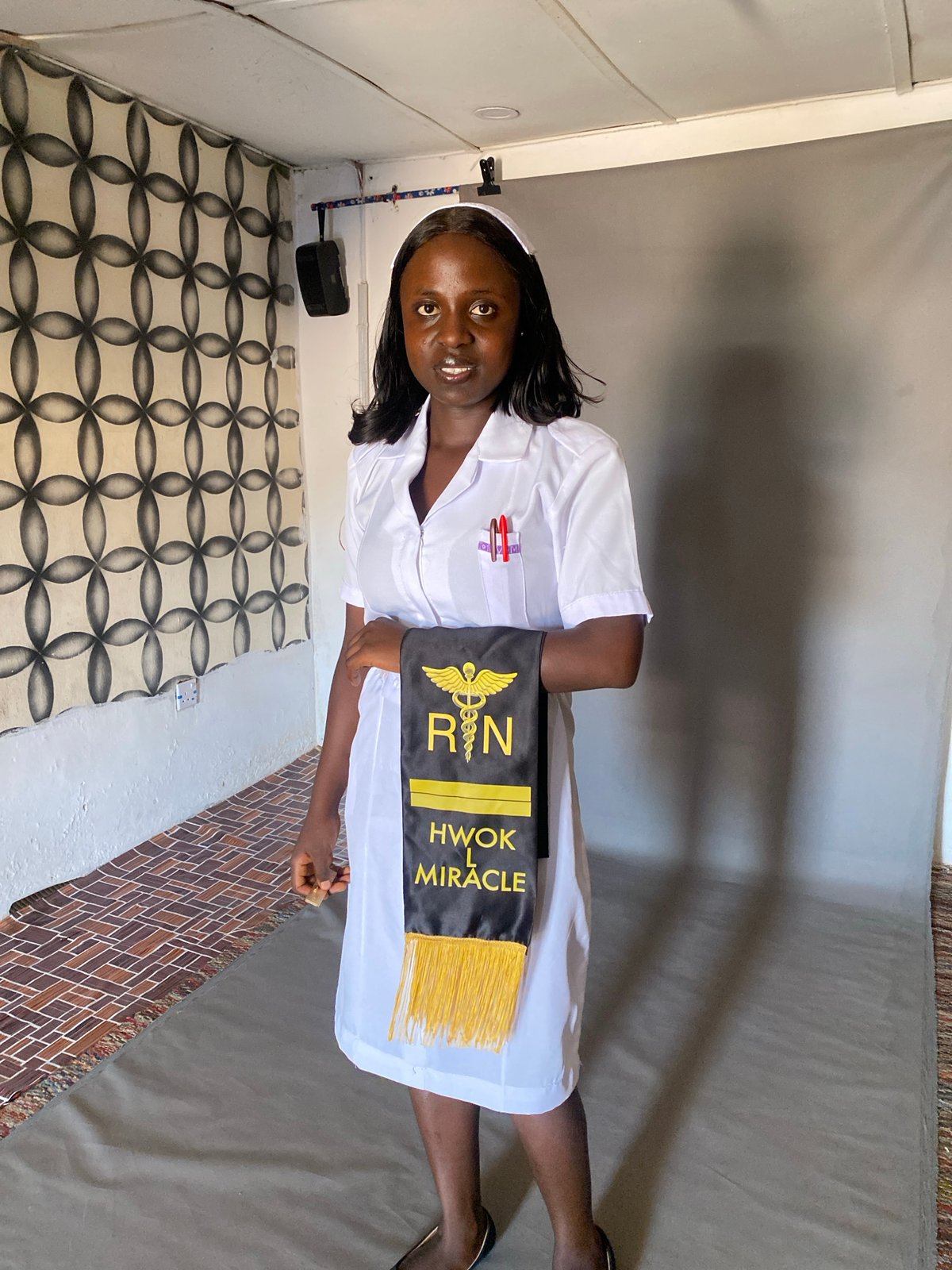 New registered nurse celebrates graduation in Vom, Nigeria