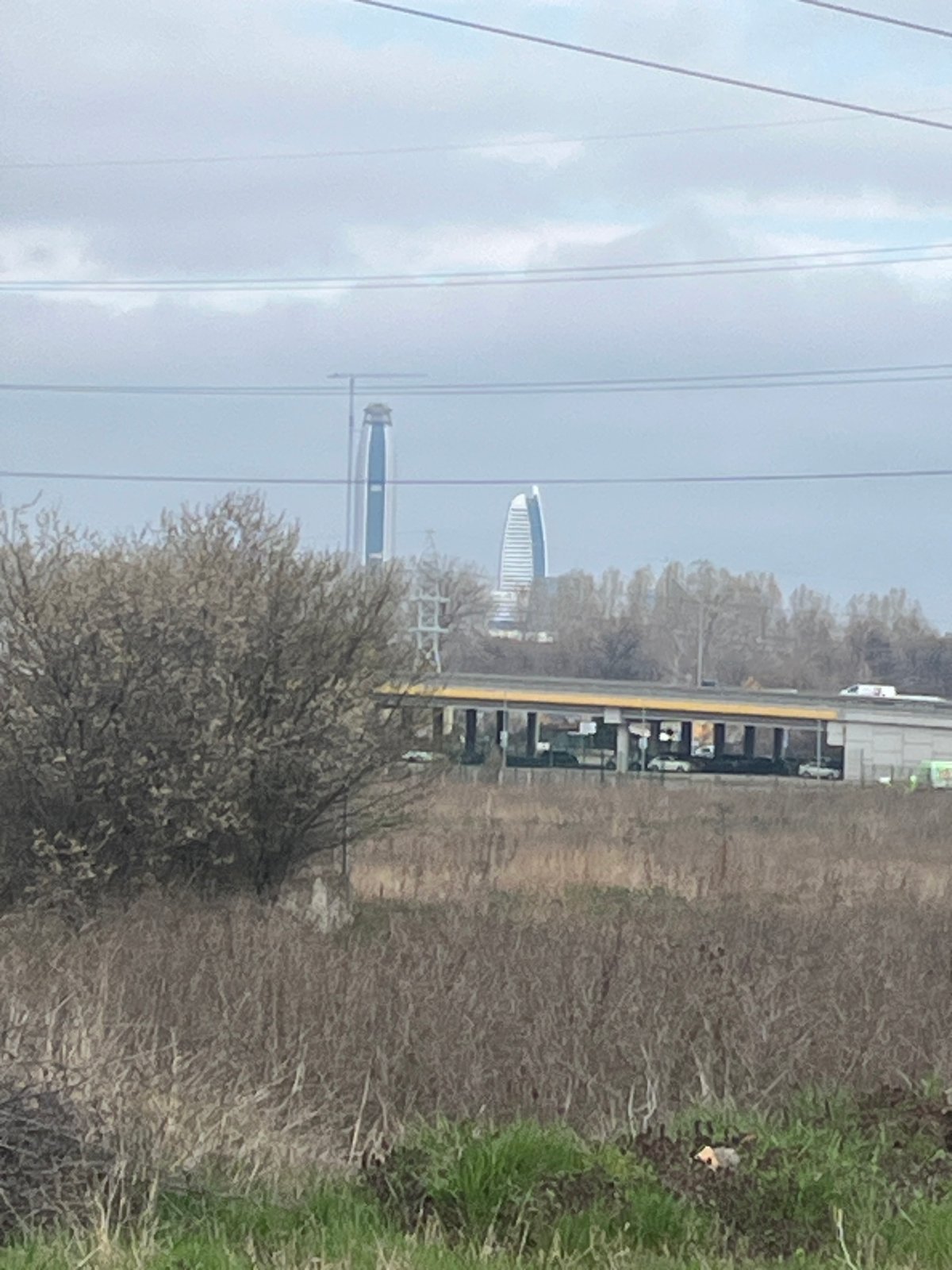 Landscape view captured in German, Bulgaria showing distant structures