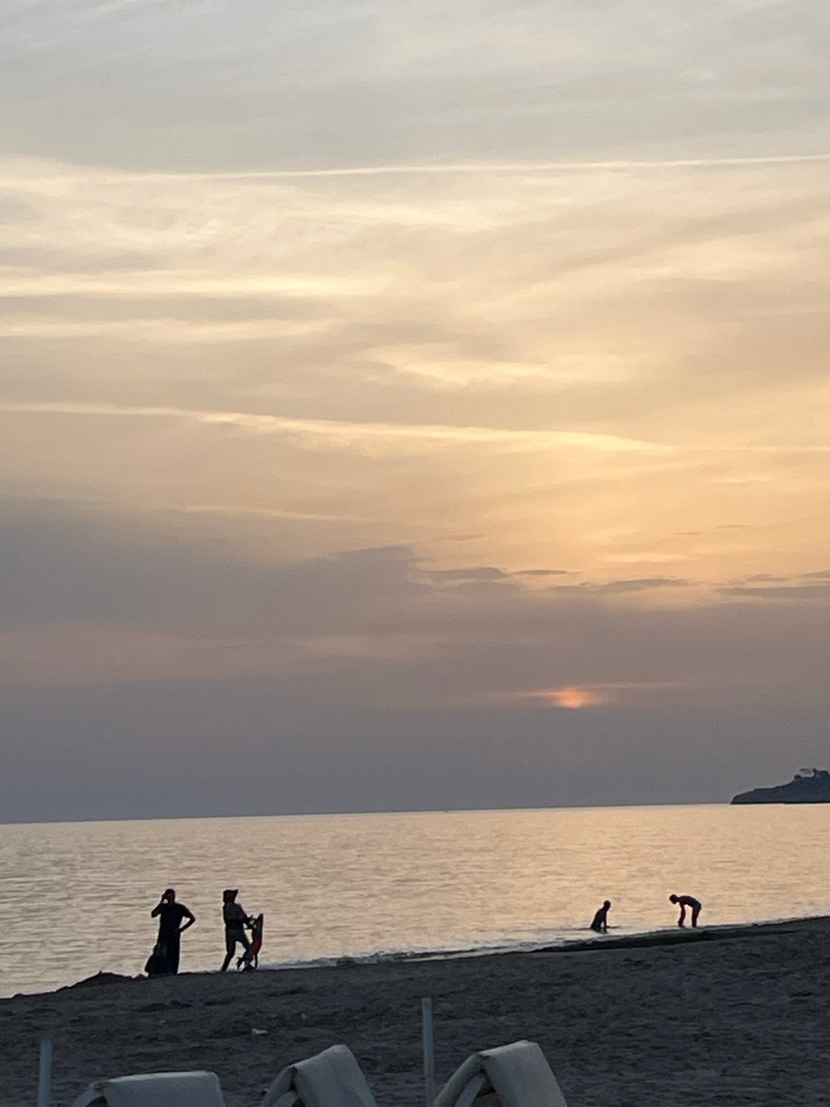 Sunset beach activities captured along Alanya coastline