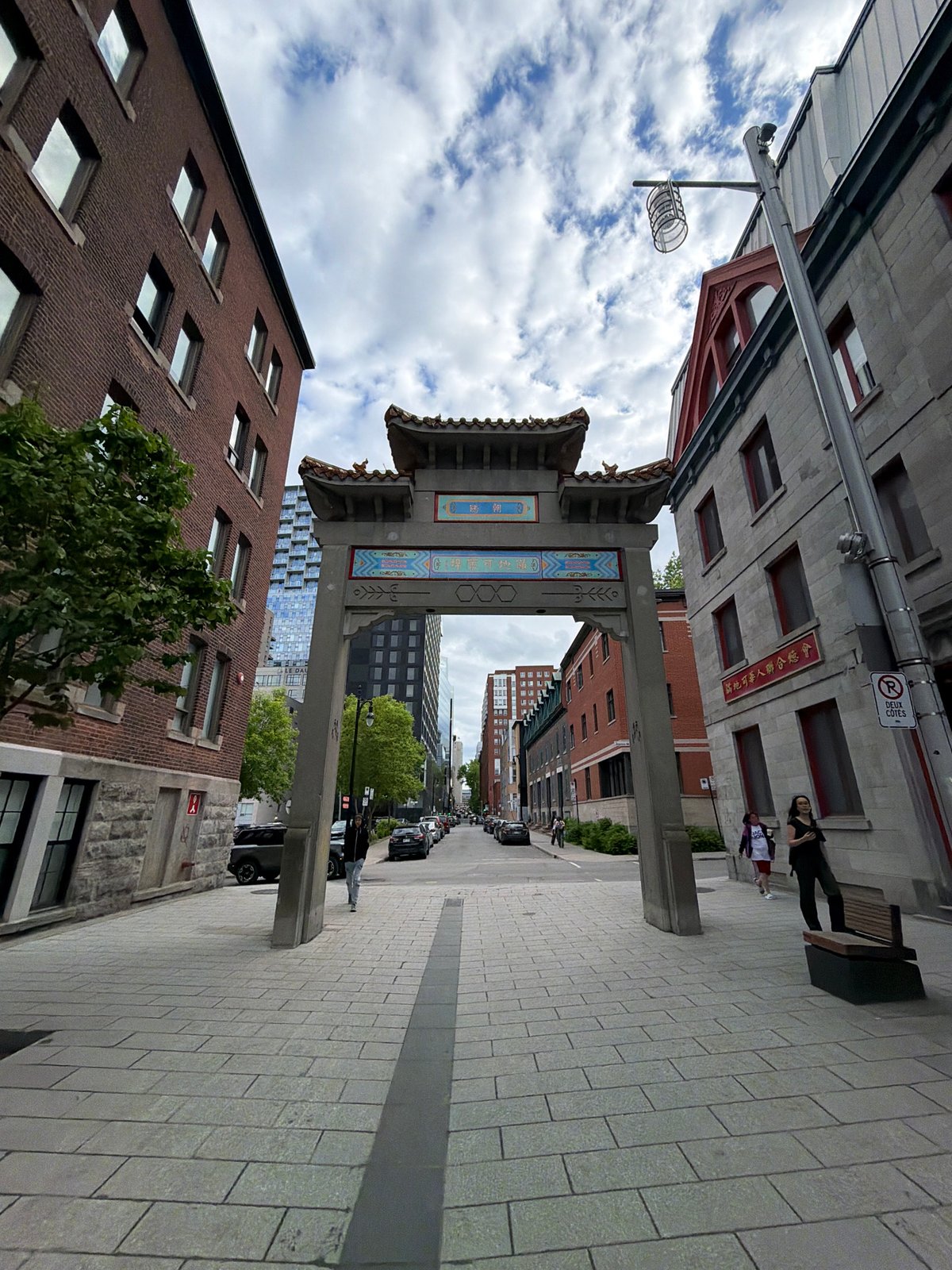 Street photography captures Montreal's Chinatown gate and architecture