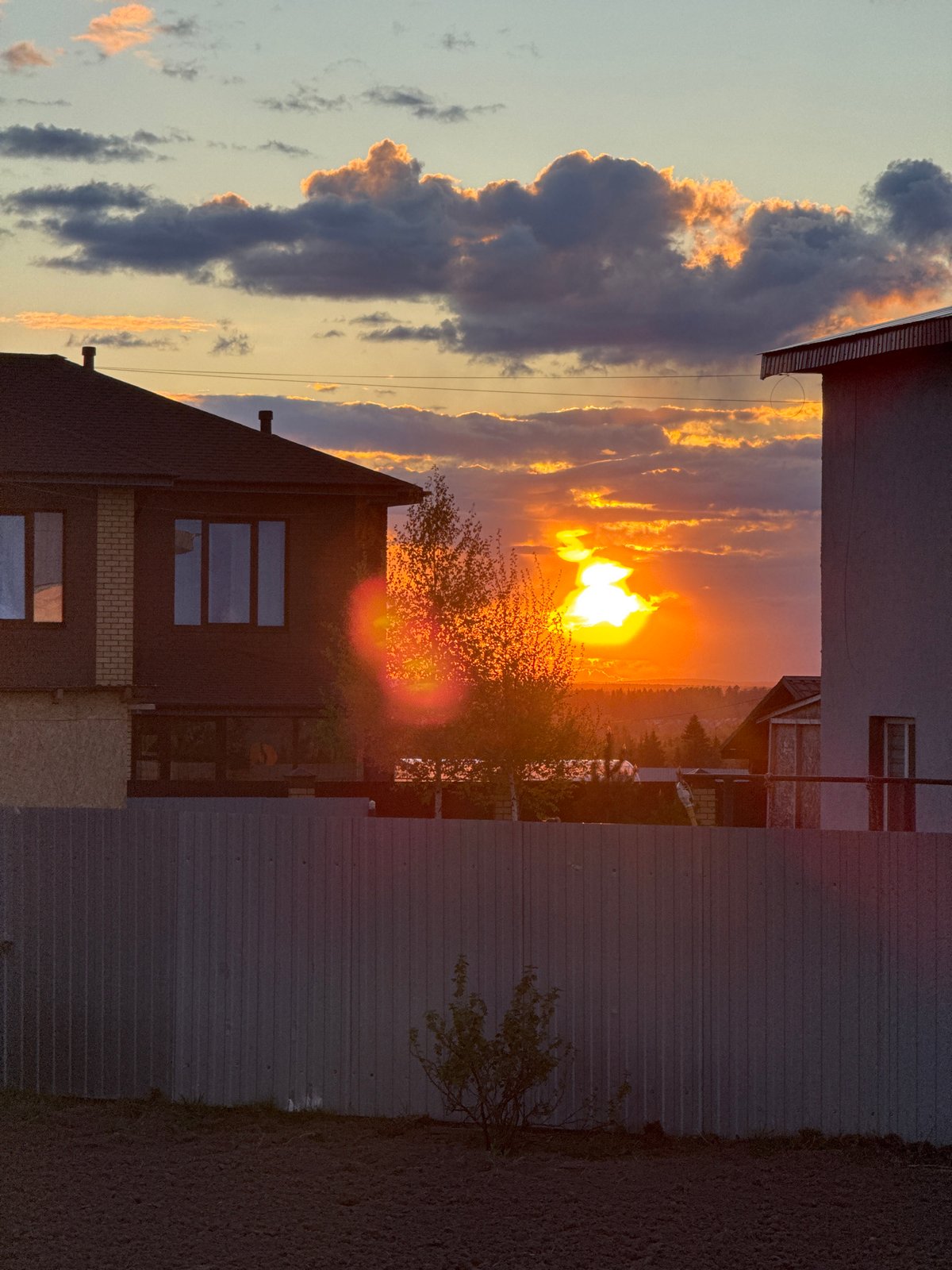 Evening sunset and coffee documented in Izhevsk, Russia