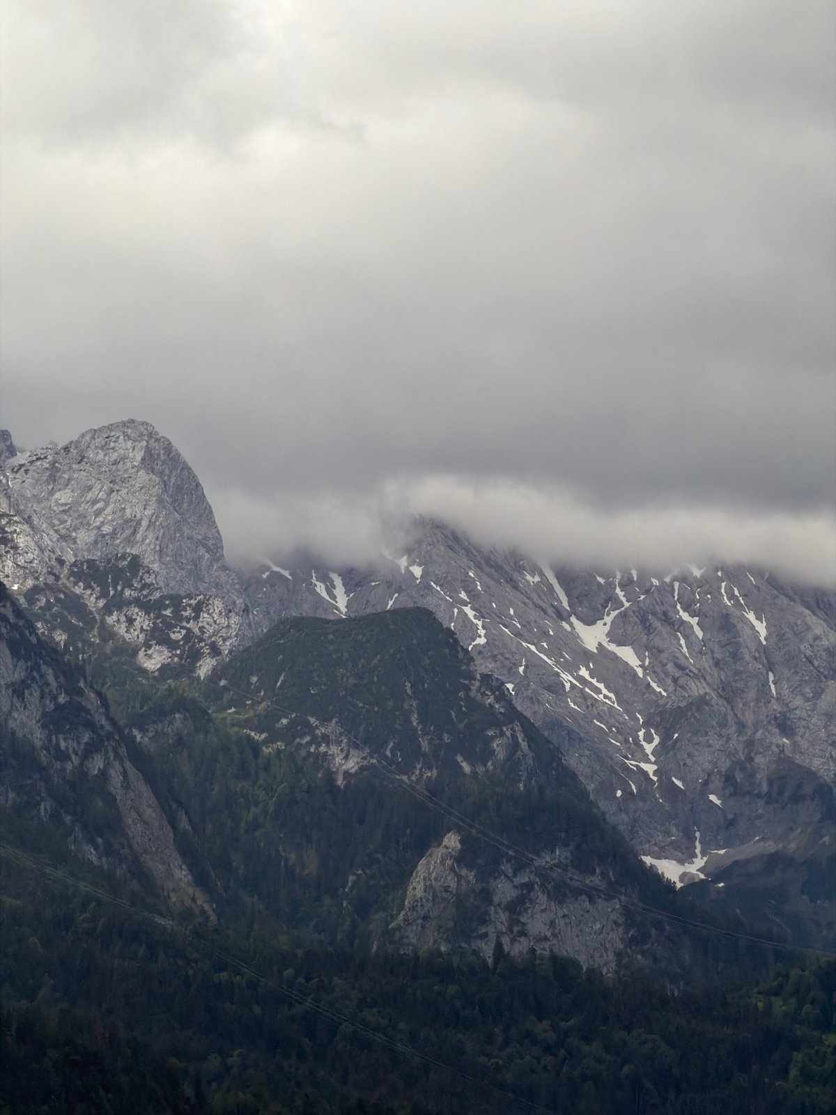 Overcast weather and mountain views captured in Garmisch-Partenkirchen