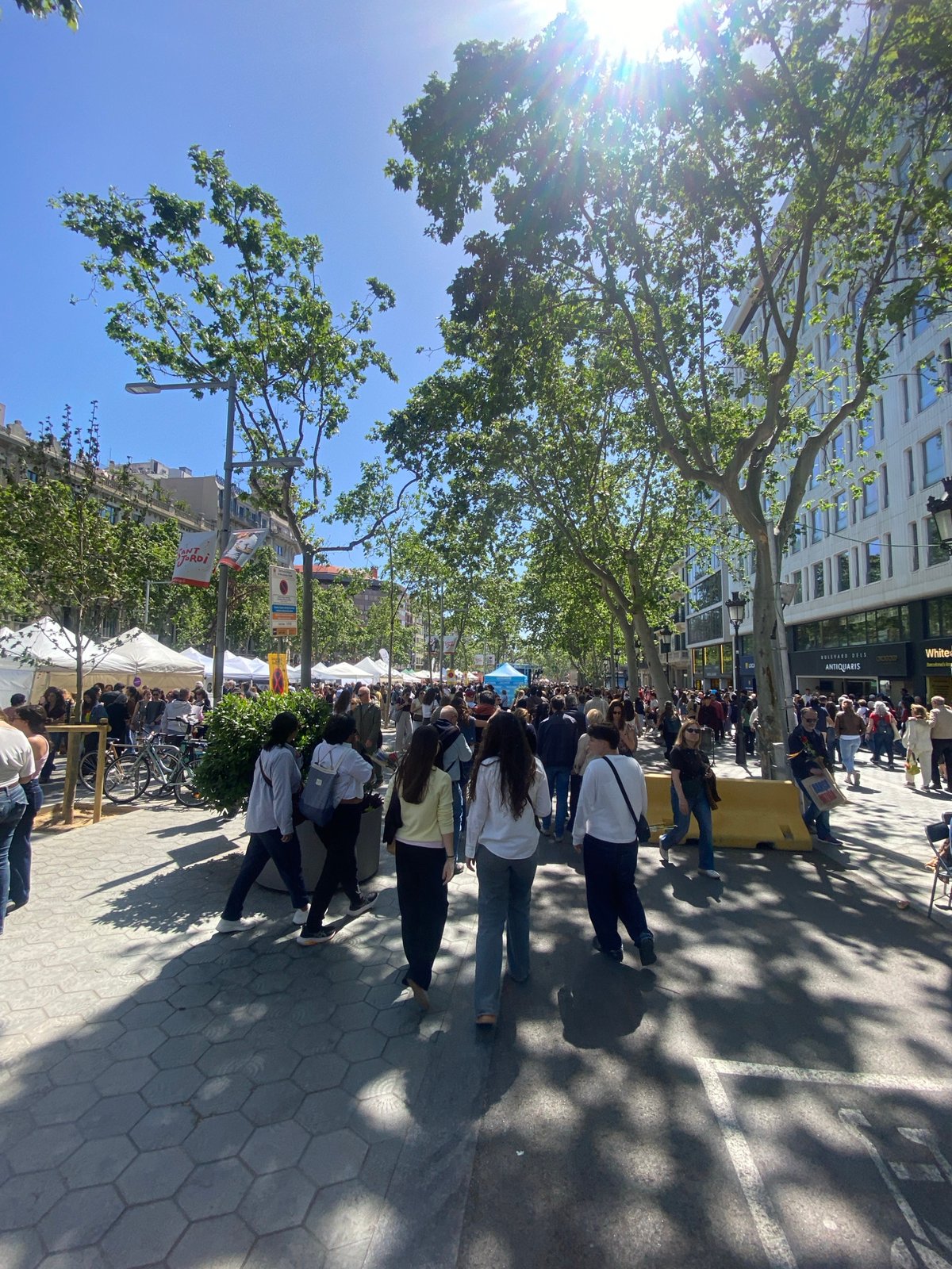 Routine Barcelona street life documented during sunny Thursday morning