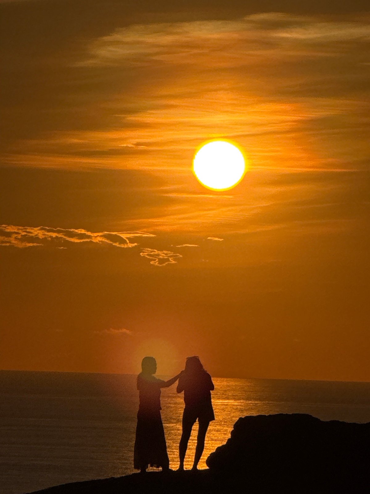 Golden hour on the cliffs and shores of Lý Sơn Island