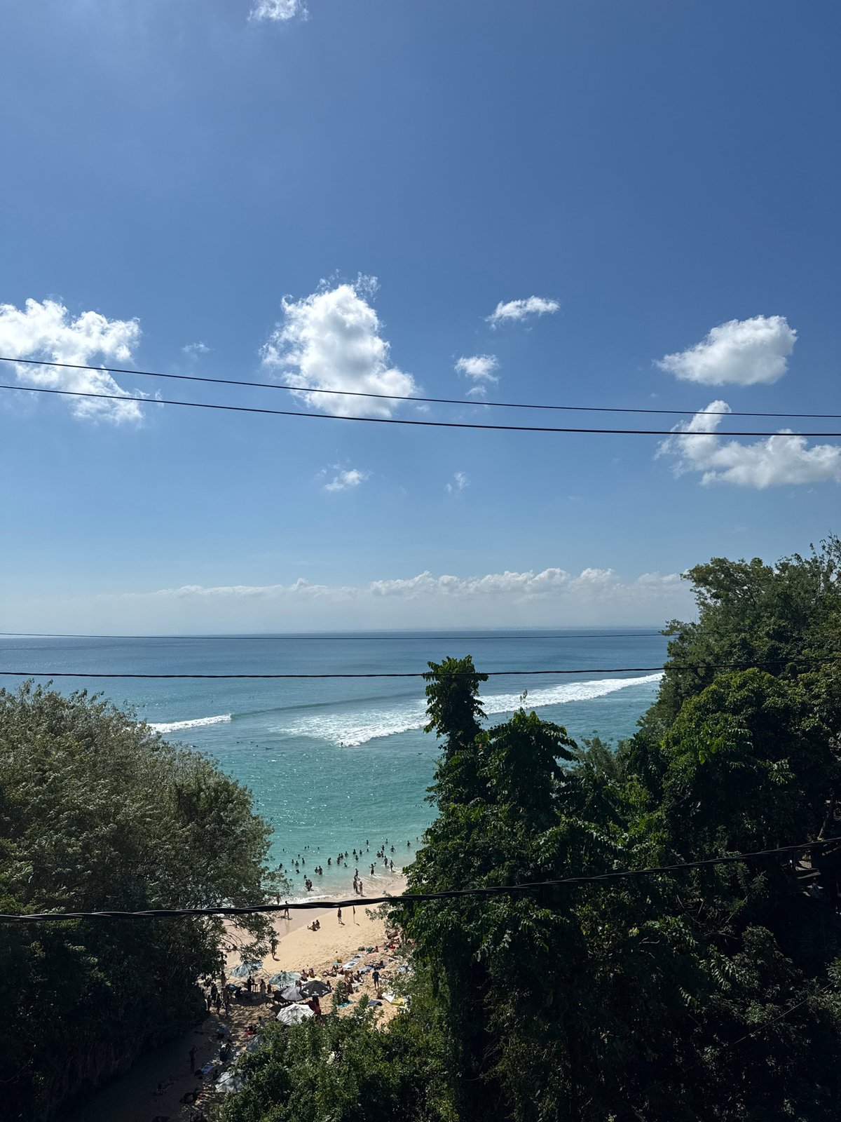 Elevated beach views captured in Kuta Selatan during morning hours