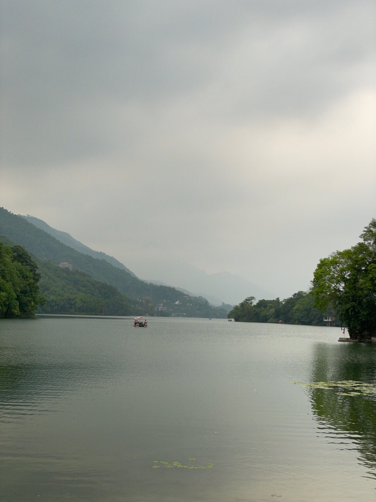 Peaceful Sunday morning activities observed at Nepal's Phewa Lake