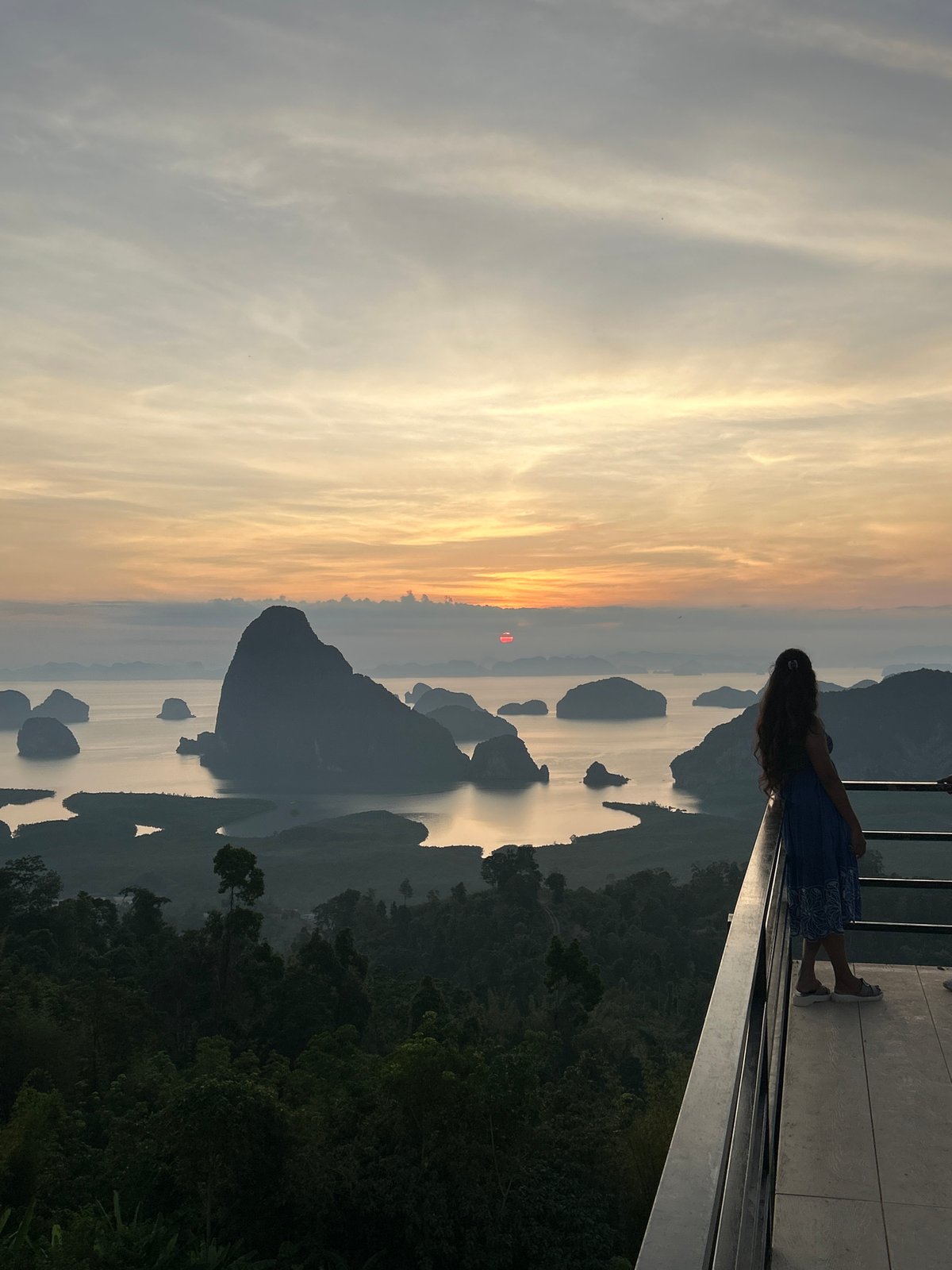 Evening sunset scenes captured across rural Thai villages
