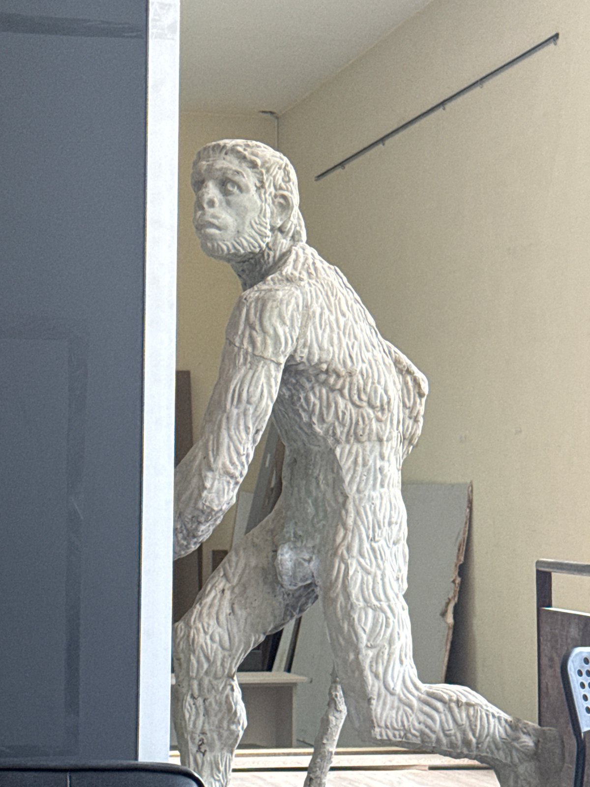 Stone male statue spotted on Plovdiv building facade