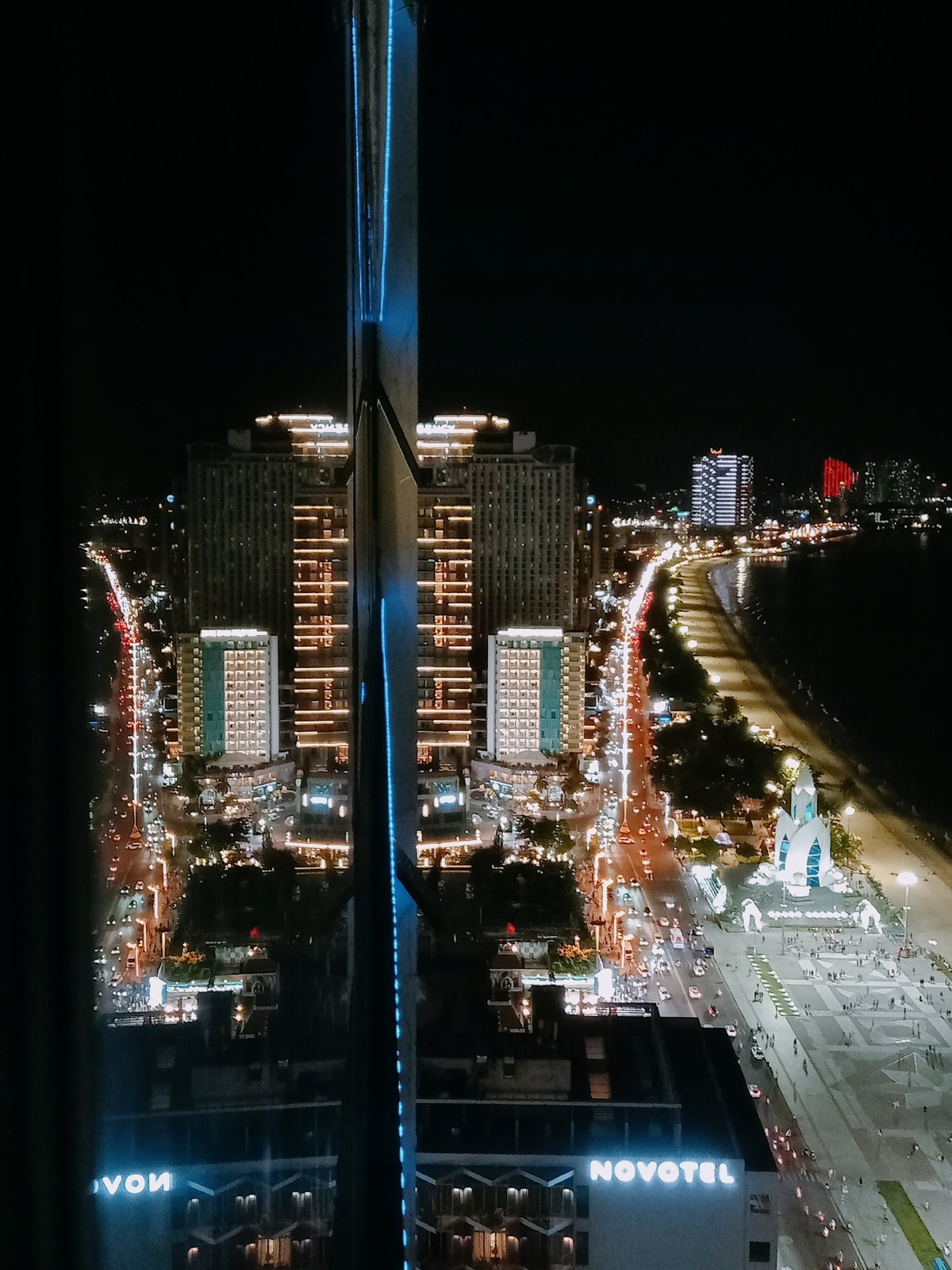 Witness Documents Nighttime Nha Trang Cityscape From High-Rise