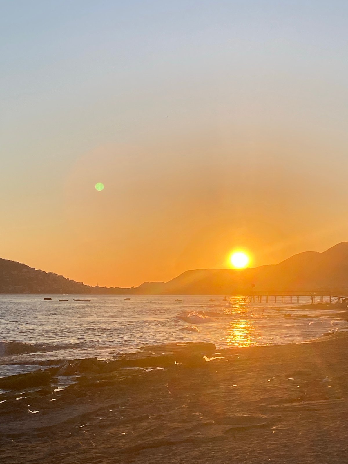 Mediterranean sunset captured by witnesses in Alanya, Turkey