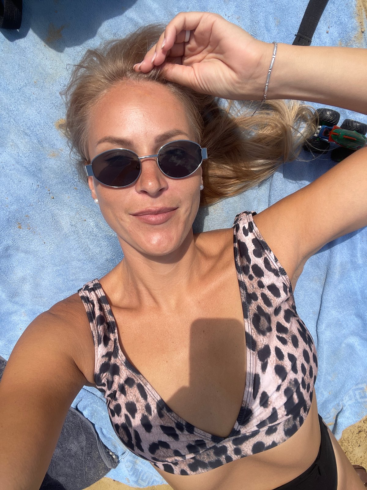 Sunny morning at Anapa's Black Sea beach