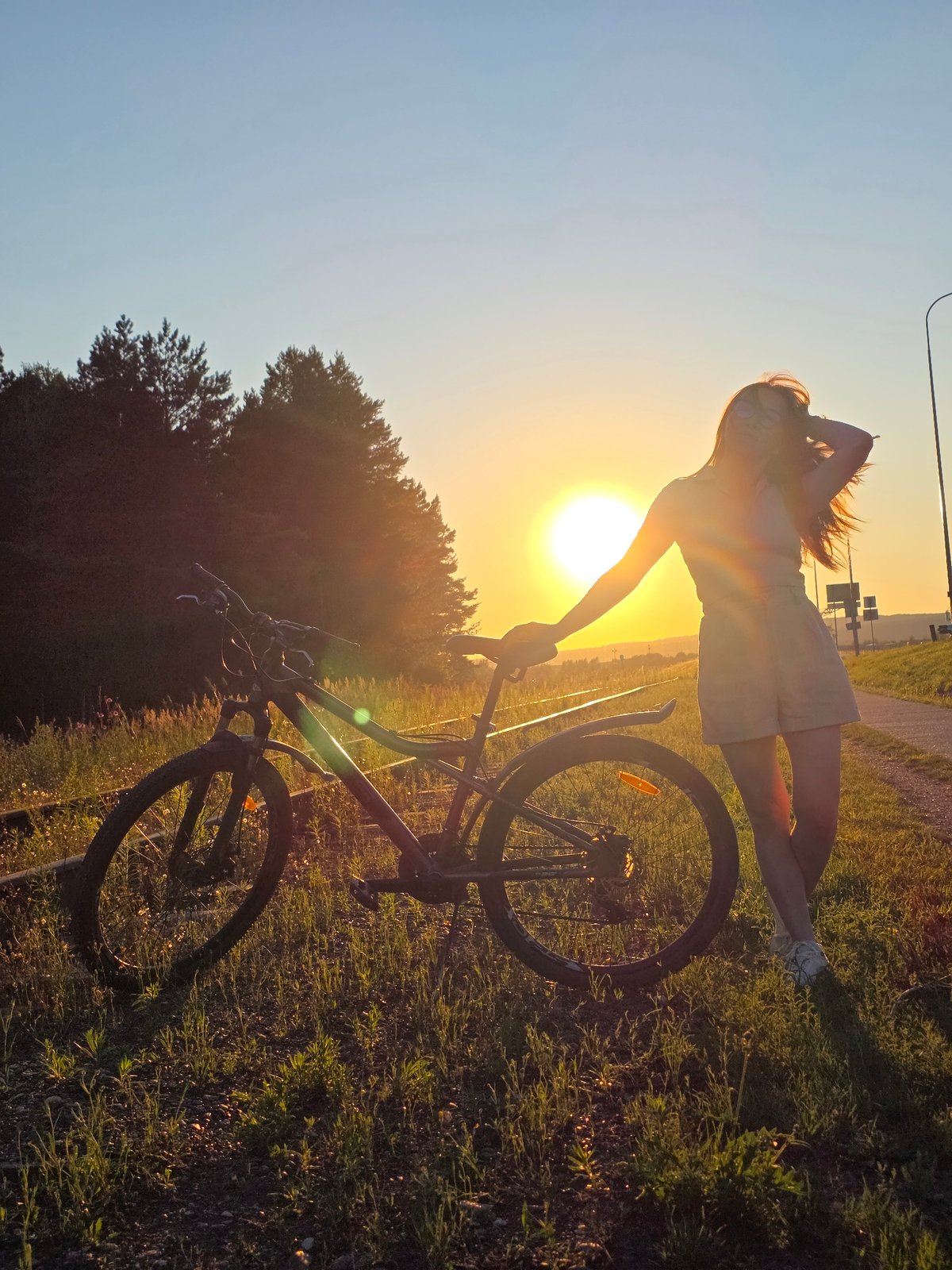 Golden hour bike ride through Chaikovsky, Russia