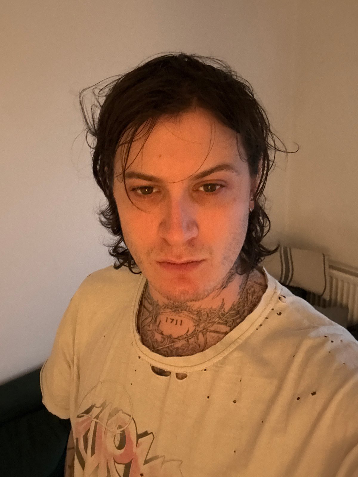 Man takes selfie in London Tuesday evening