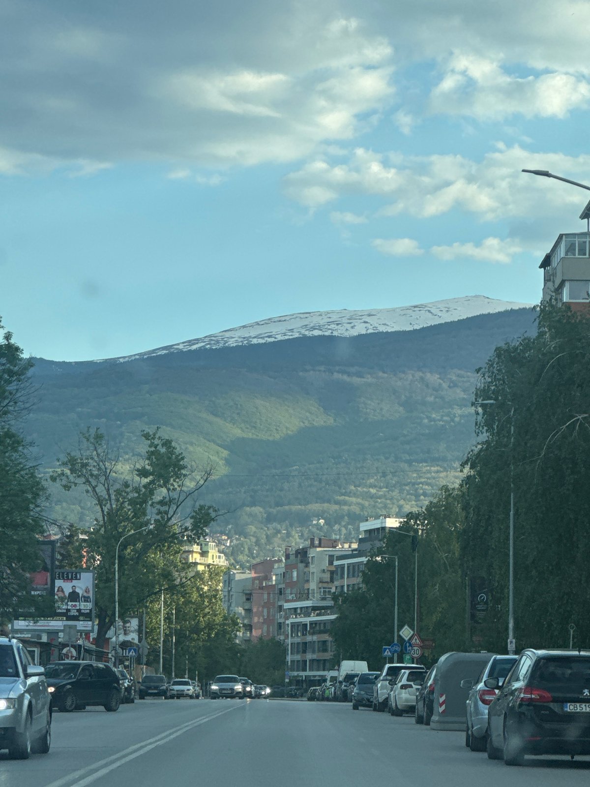 Afternoon drive and leisure time documented in Sofia, Bulgaria