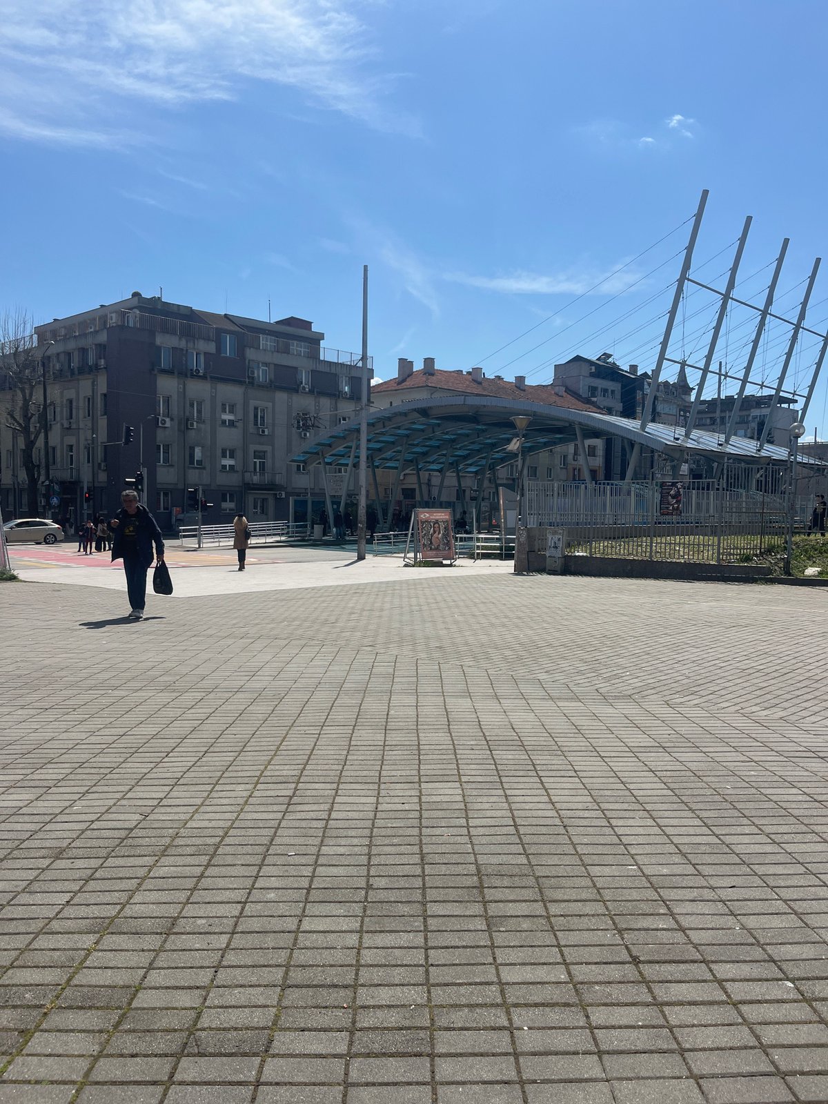 Casual scenes documented around public spaces in Burgas, Bulgaria