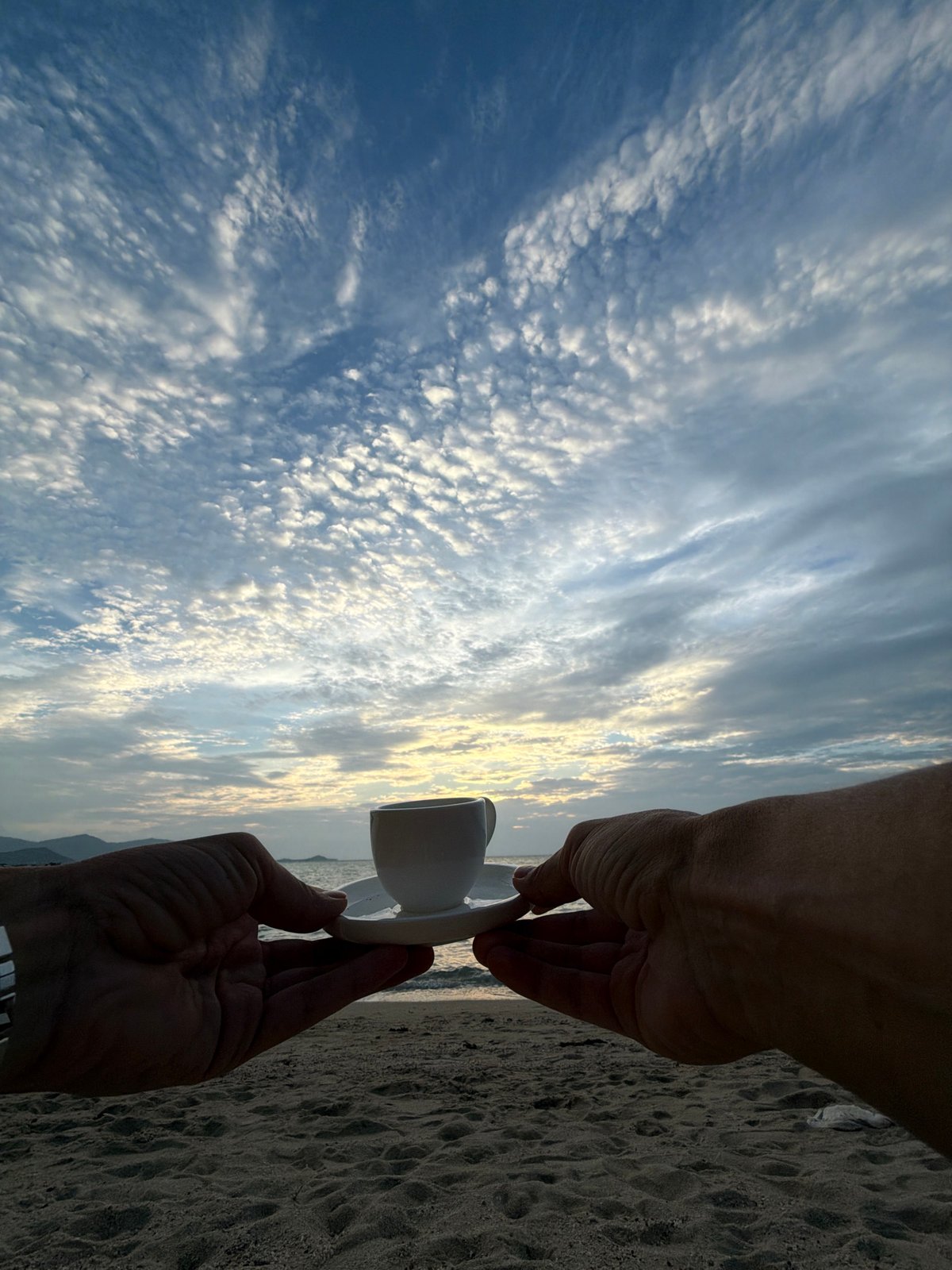 Lazy beach morning in Ko Samui with coffee and shoreline strolls