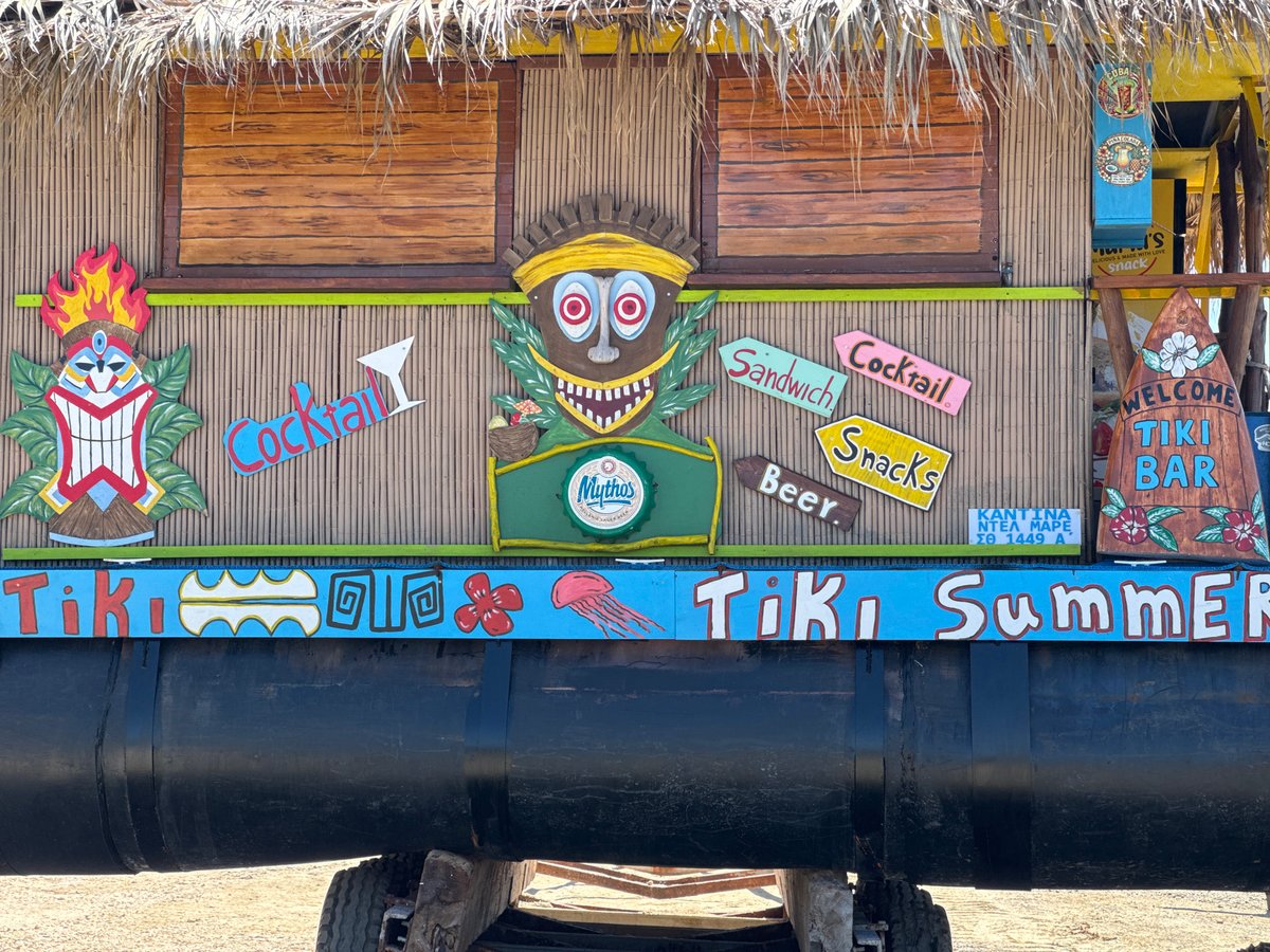 Tiki bar spotted in Greek coastal town Sithonia