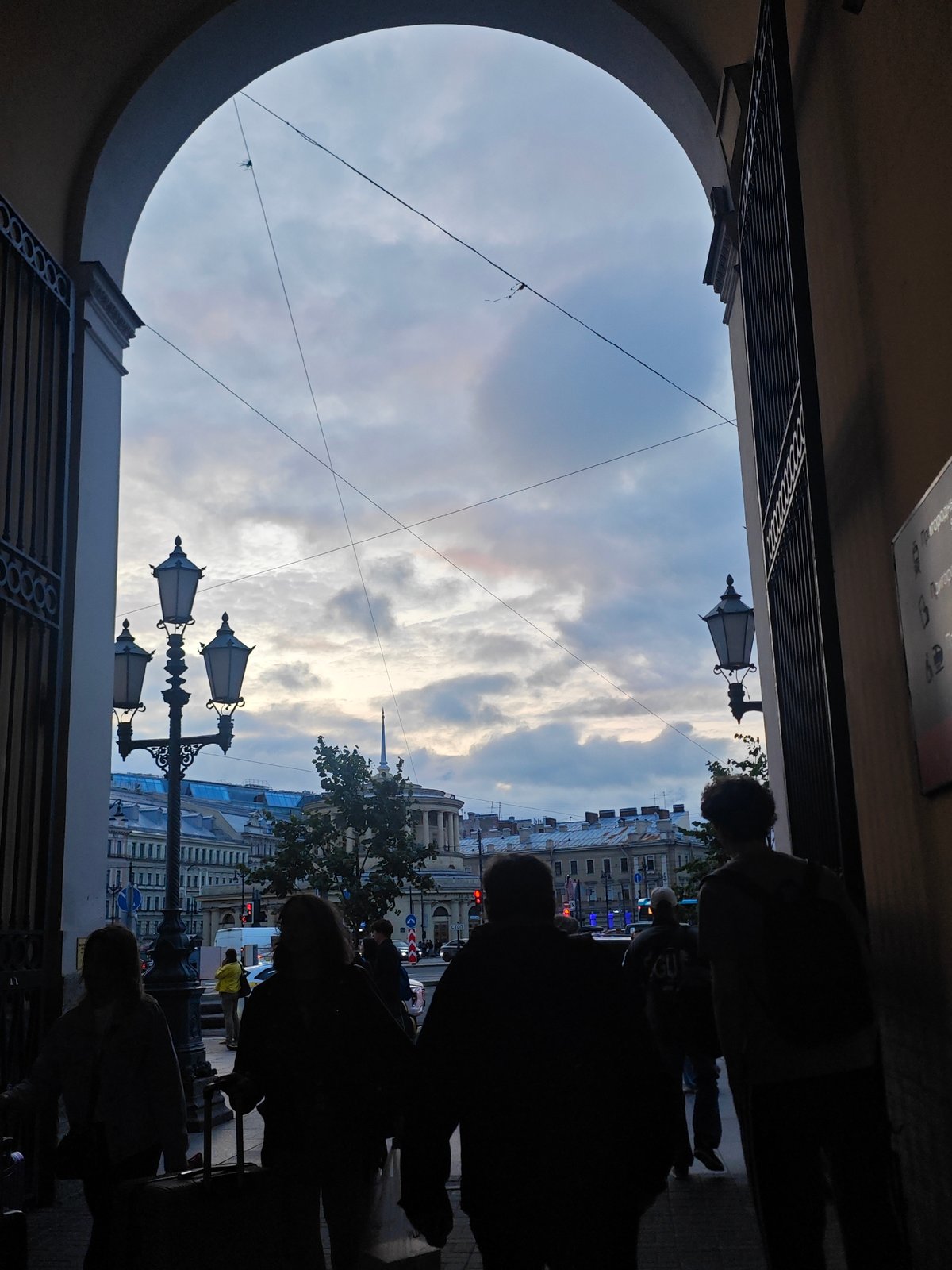 Evening at Saint Petersburg's historic railway stations
